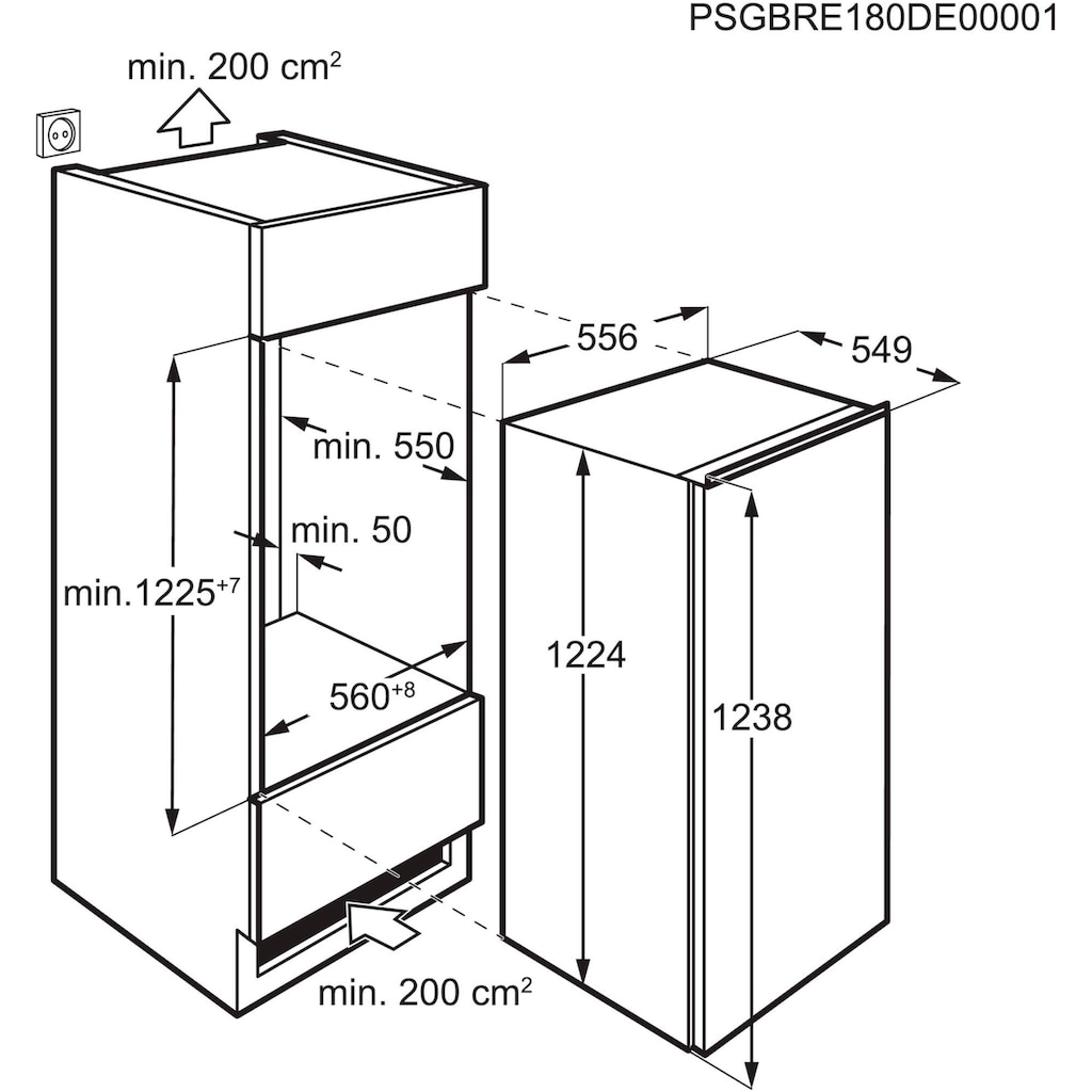 AEG Einbaukühlschrank »TSF5O12EF«, TSF5O12EF 933033359, 122,4 cm hoch, 55,6 cm breit