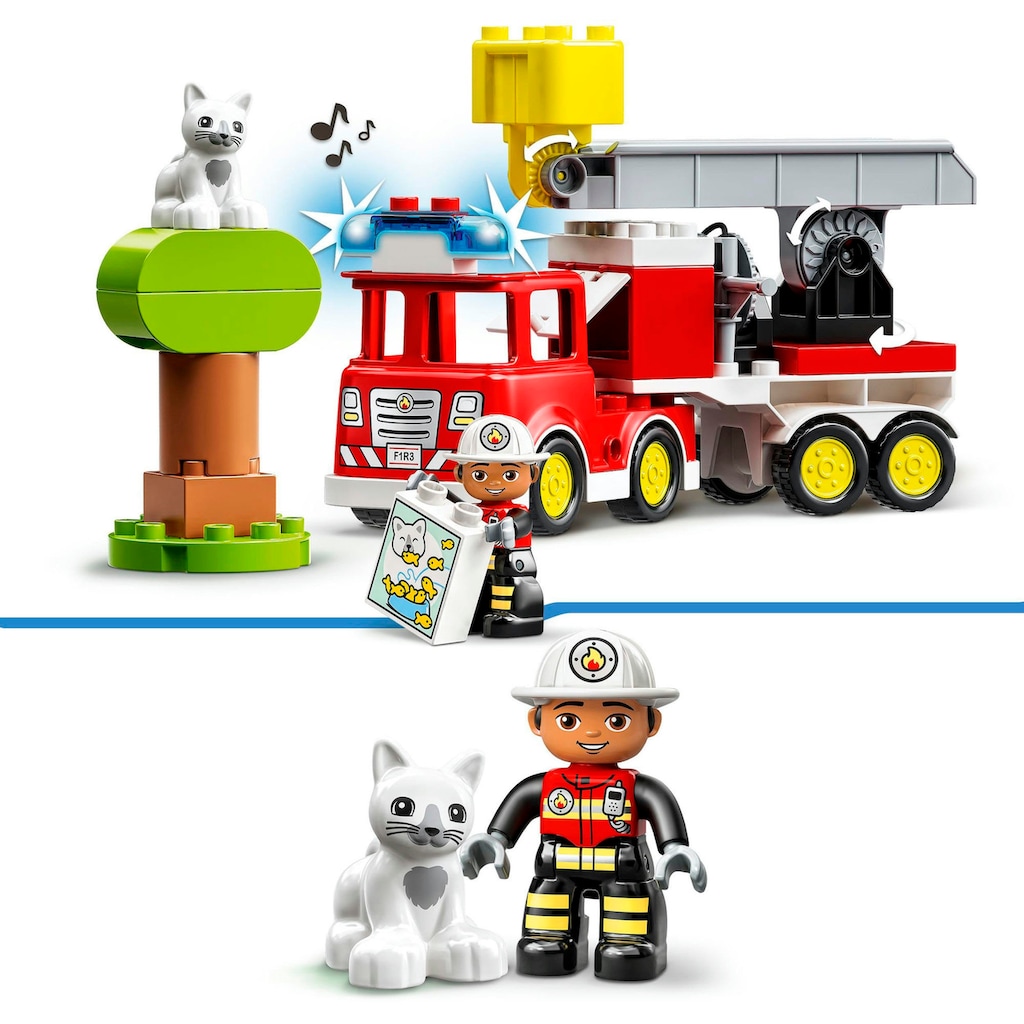 LEGO® Konstruktionsspielsteine »Feuerwehrauto (10969), LEGO® DUPLO«, (21 St.)