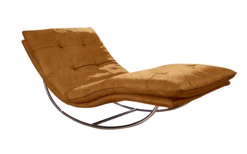 W.SCHILLIG Relaxliege »daily dreams«, in Waffelkissen-Optik, Schaukelgestell Chrom glänzend, in 2 Breiten