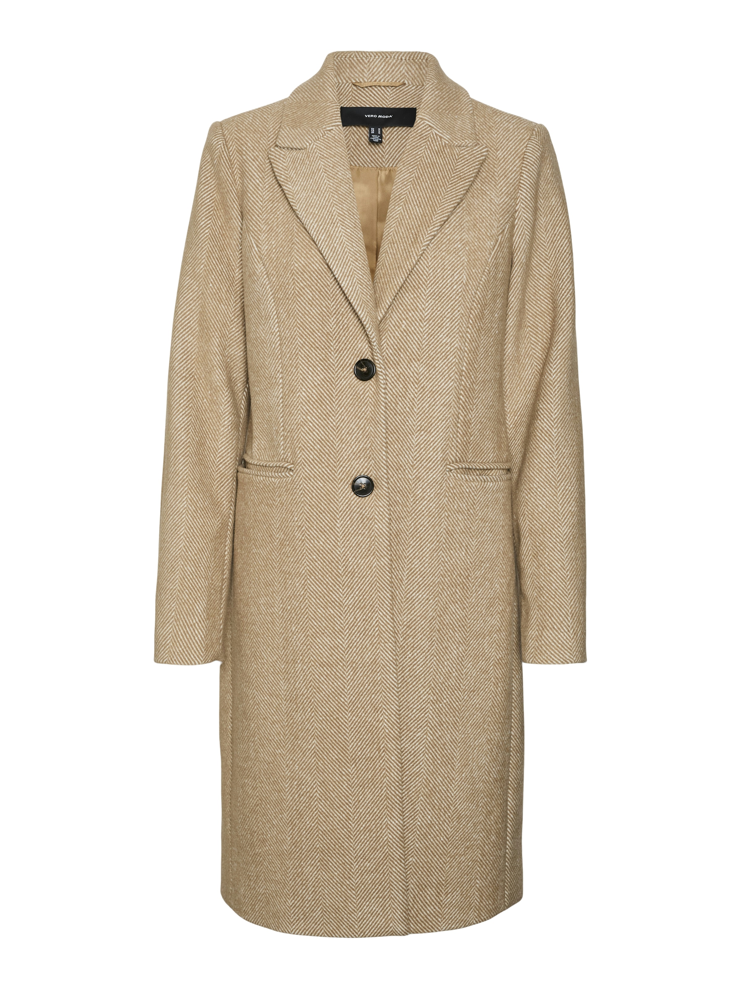 Vero Moda Langmantel »VMBLAZA HERINGBONE LONG WOOL COAT GA BOO«