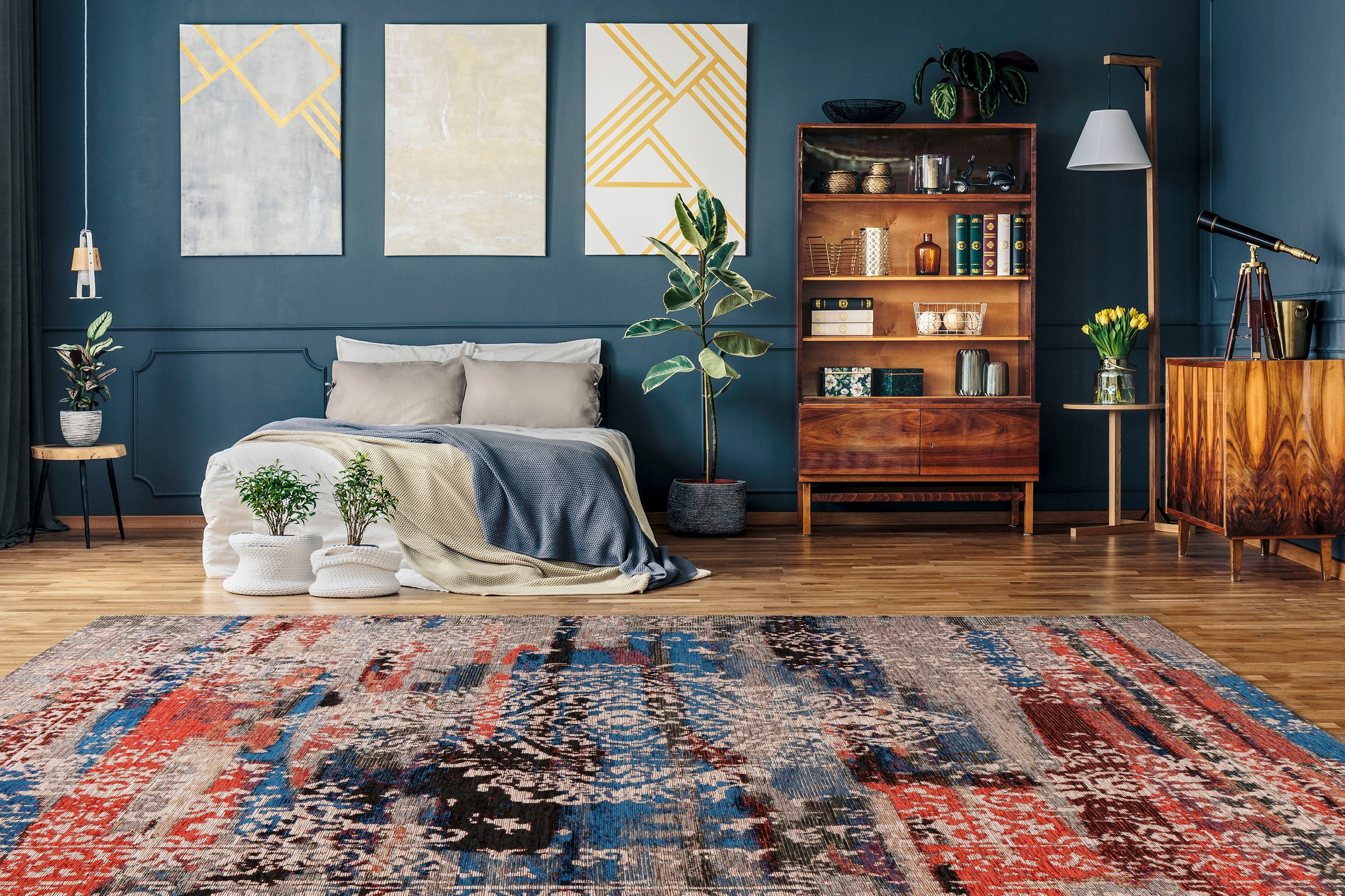 Padiro Teppich »Charme 425« rechteckig 5 mm Höhe Chenille Flachgewebe im Vintage Stil