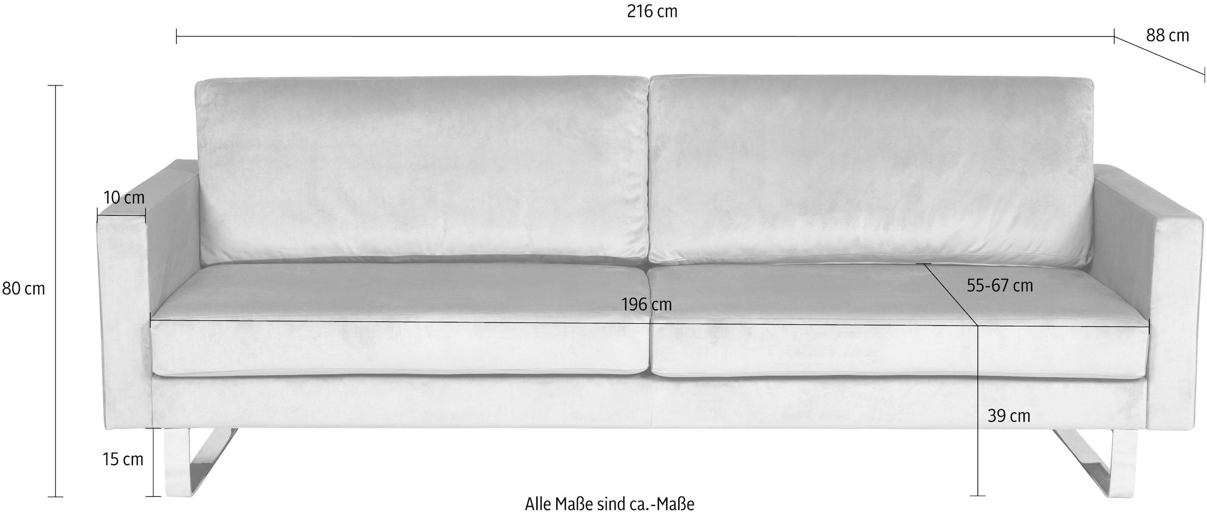 Alte Gerberei 3-Sitzer »Velina«, mit Metallkufen