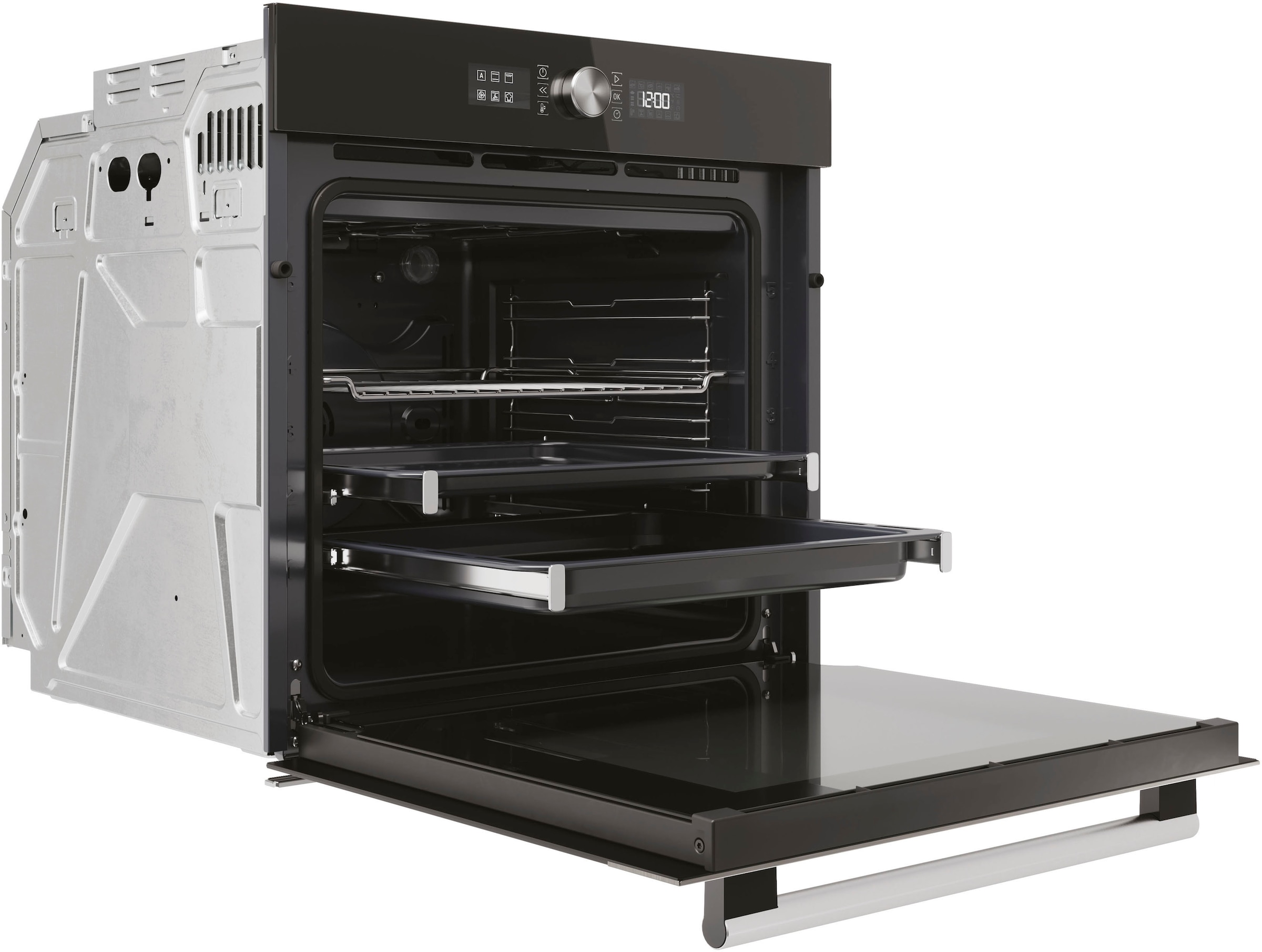 BAUKNECHT Backofen-Set »BIR4 DH8FS2 ES«, mit 2-fach-Teleskopauszug, Hydrolyse, (Set), PowerHeißluft