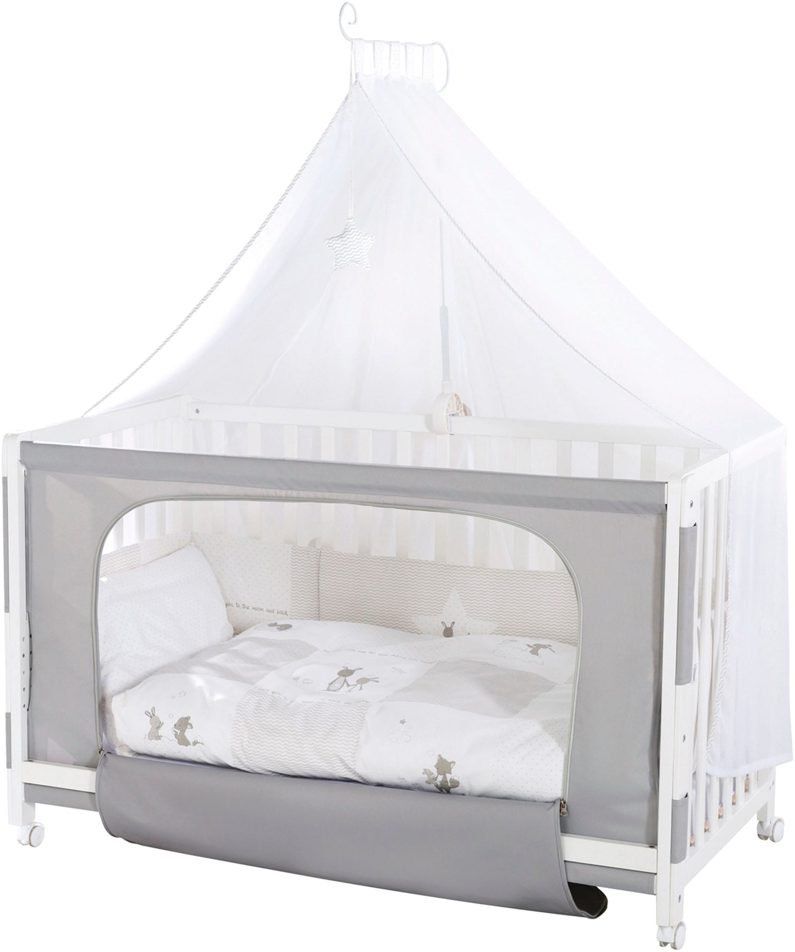 roba® Babybett »Room Bed, Fox & Bunny«, (6 tlg.)