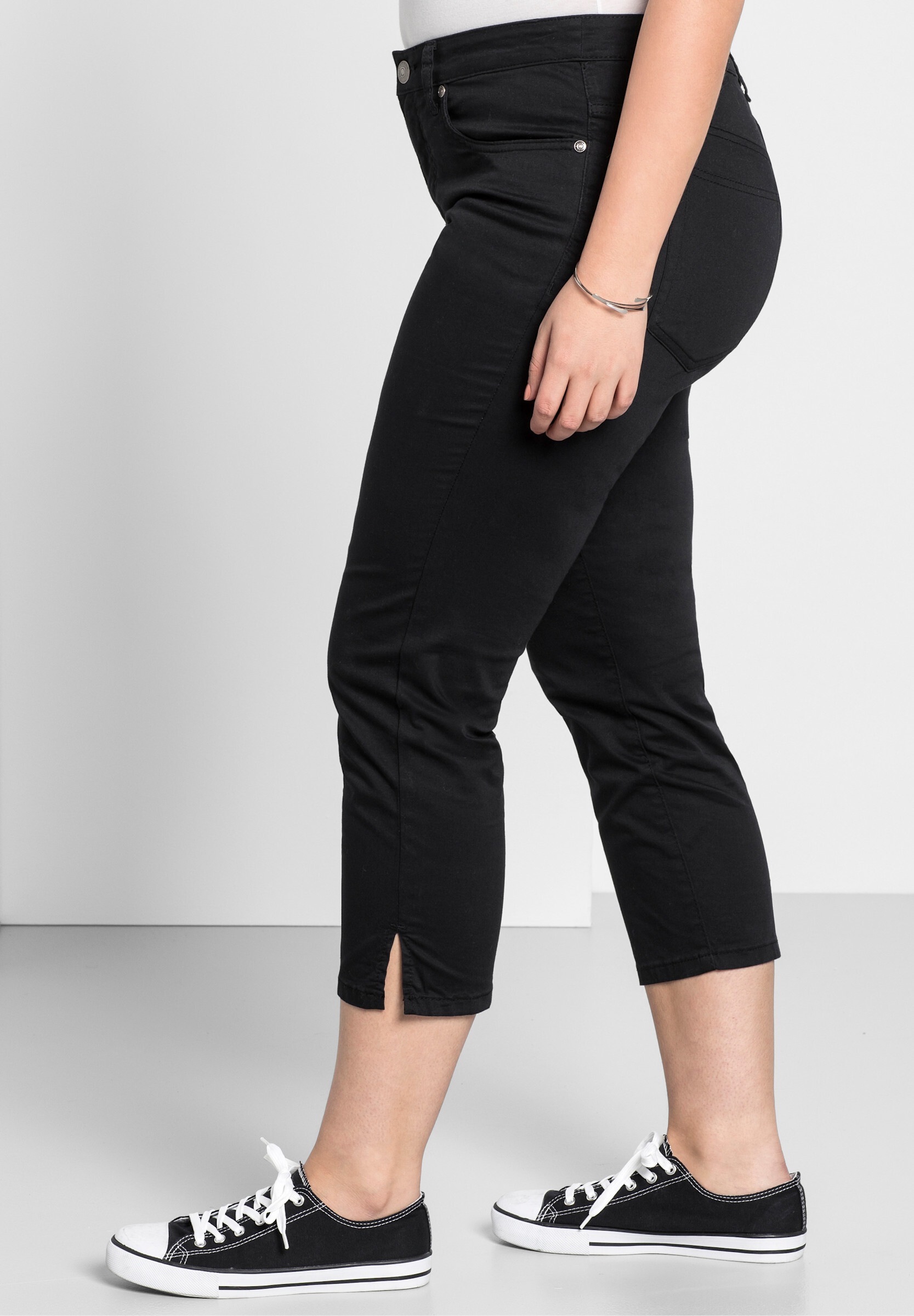 Sheego 5-Pocket-Hose »7/8-Hose 7/8-Hose in schmaler Form, aus Twill«  aus elastischem Baumwoll-Twill