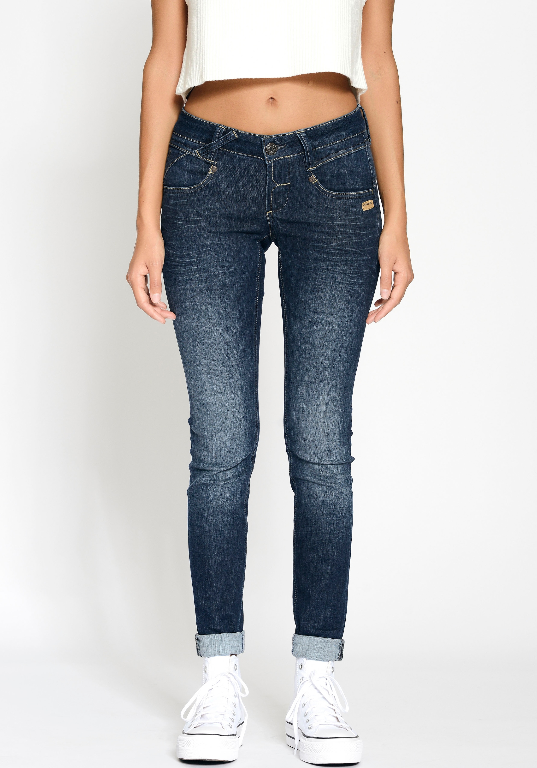 GANG Skinny-fit-Jeans »94NENA«, mit modischer ♕ bei Waschung