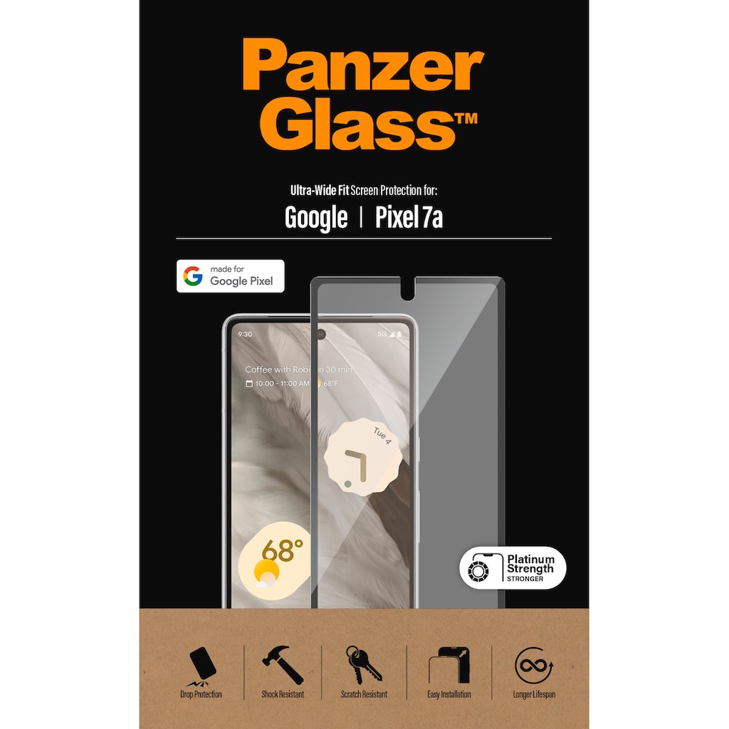 PanzerGlass Displayschutzglas »Screen Protector Ultra Wide Fit«, für Google Pixel 7a