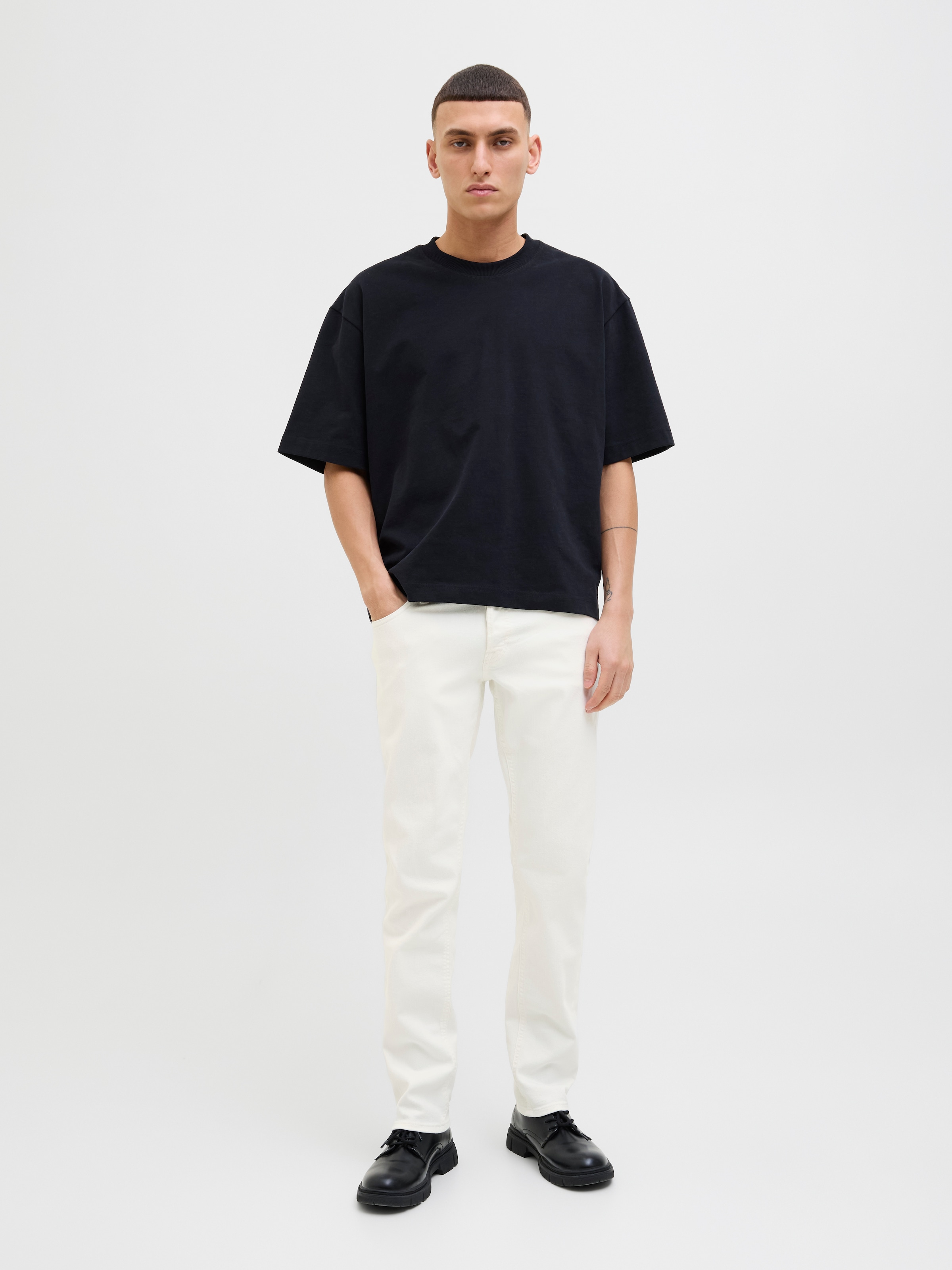 Jack & Jones Slim-fit-Jeans »JJIGLENN  Slim-Fit mit Stretch und praktischer 5-Pocket-Form« mit Abriebeffekten