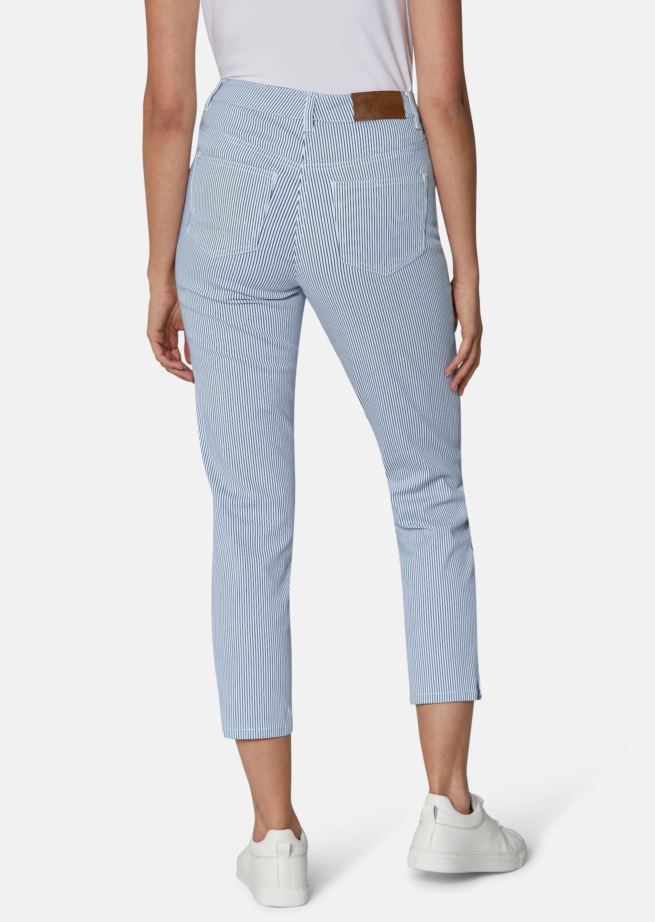 MADELEINE Regular-fit-Jeans »Jeans Fein gestreifte Jeans«