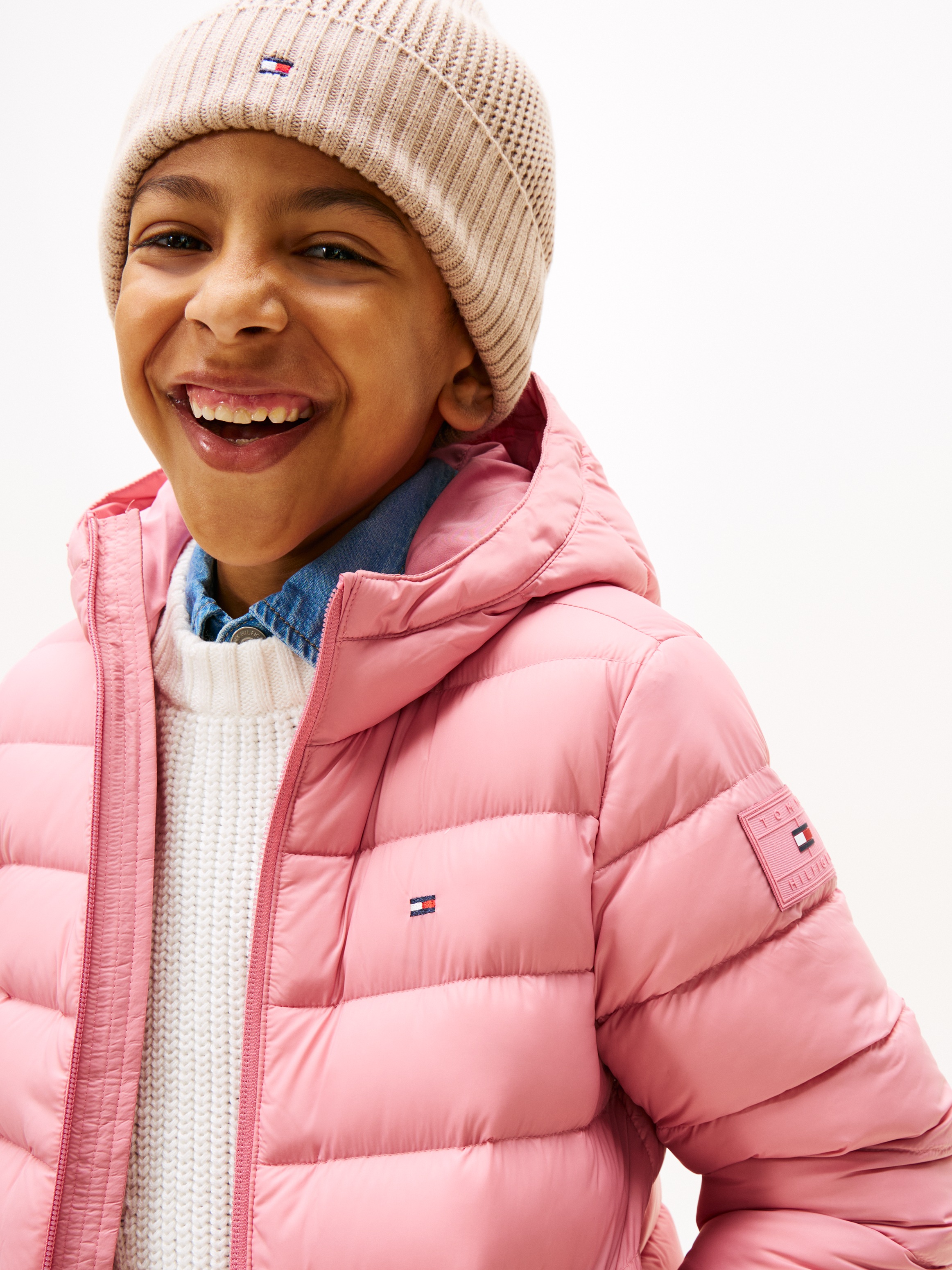 Tommy Hilfiger Steppjacke »U LIGHT DOWN HOODED JACKET«, mit Kapuze, Kinder bis 16 Jahre
