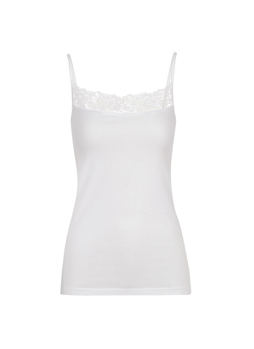 Trigema Unterhemd »TRIGEMA Spaghettiträger Unterhemd mit Spitze« 1 Stk.