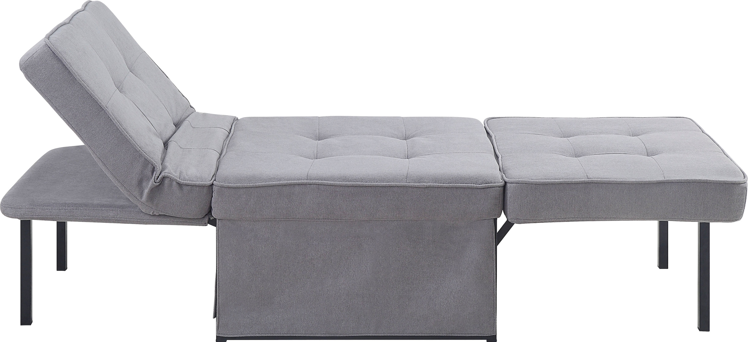 ATLANTIC home collection Schlafsofa Finn, wandelbar zum Loungesessel, Relaxliege und Gästebett, inkl. Kissen