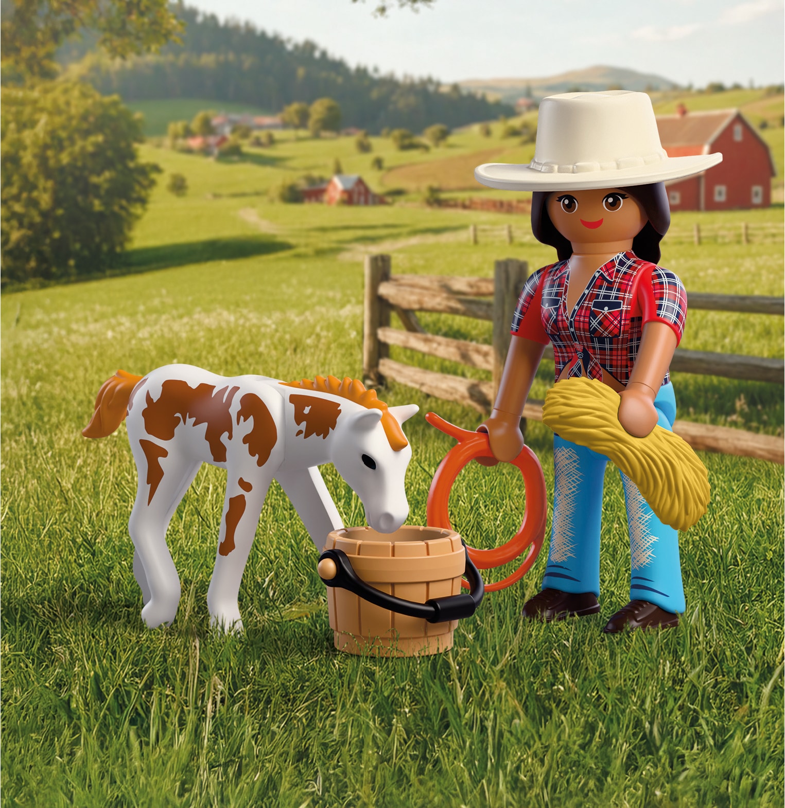 Playmobil® Konstruktions-Spielset »DuoPack Reiterin mit Fohlen (72026), I Love Horses«