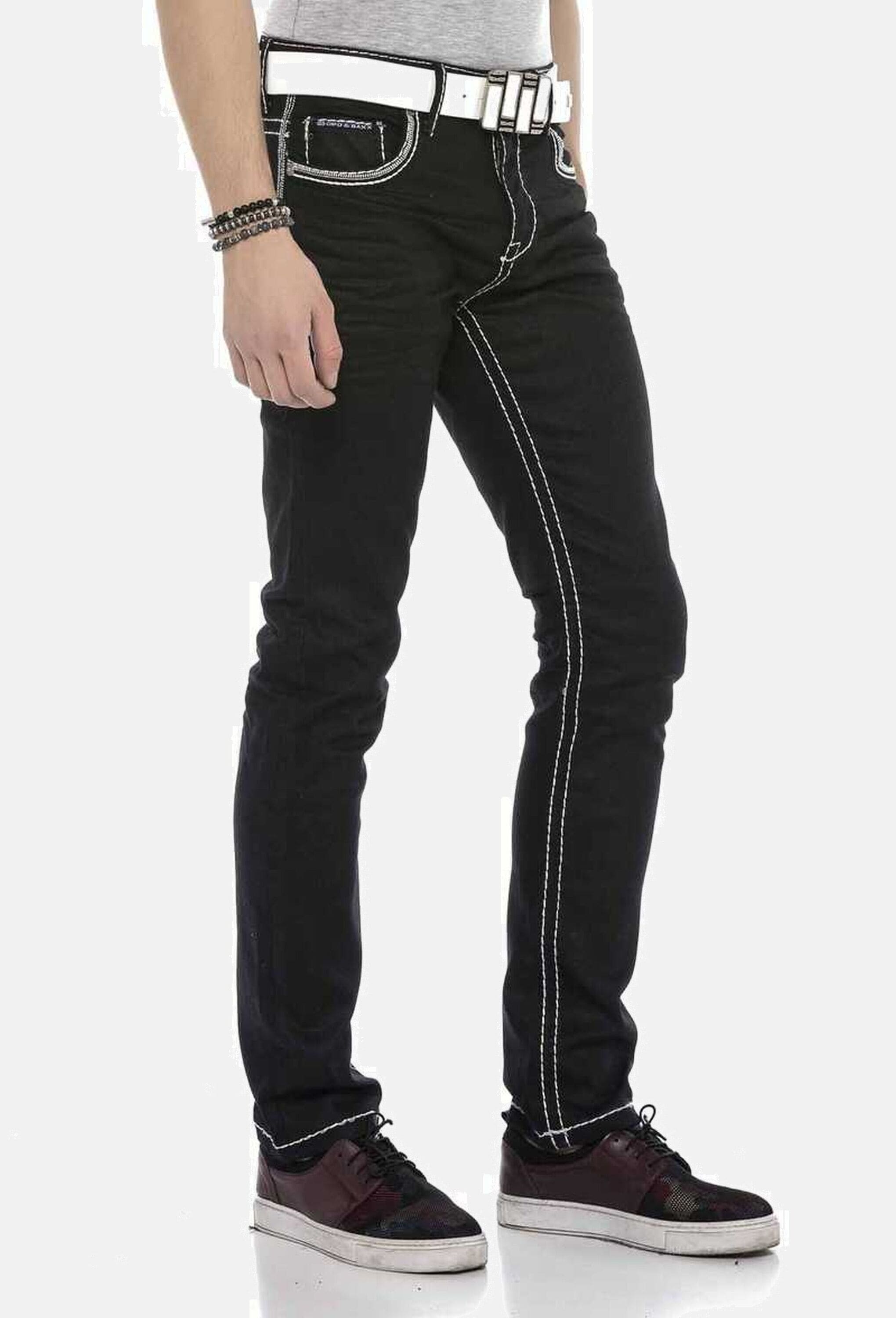 Cipo & Baxx Gerade Jeans »Cipo & Baxx Jeans« mit farblich abgehobenen Nähten, CD553