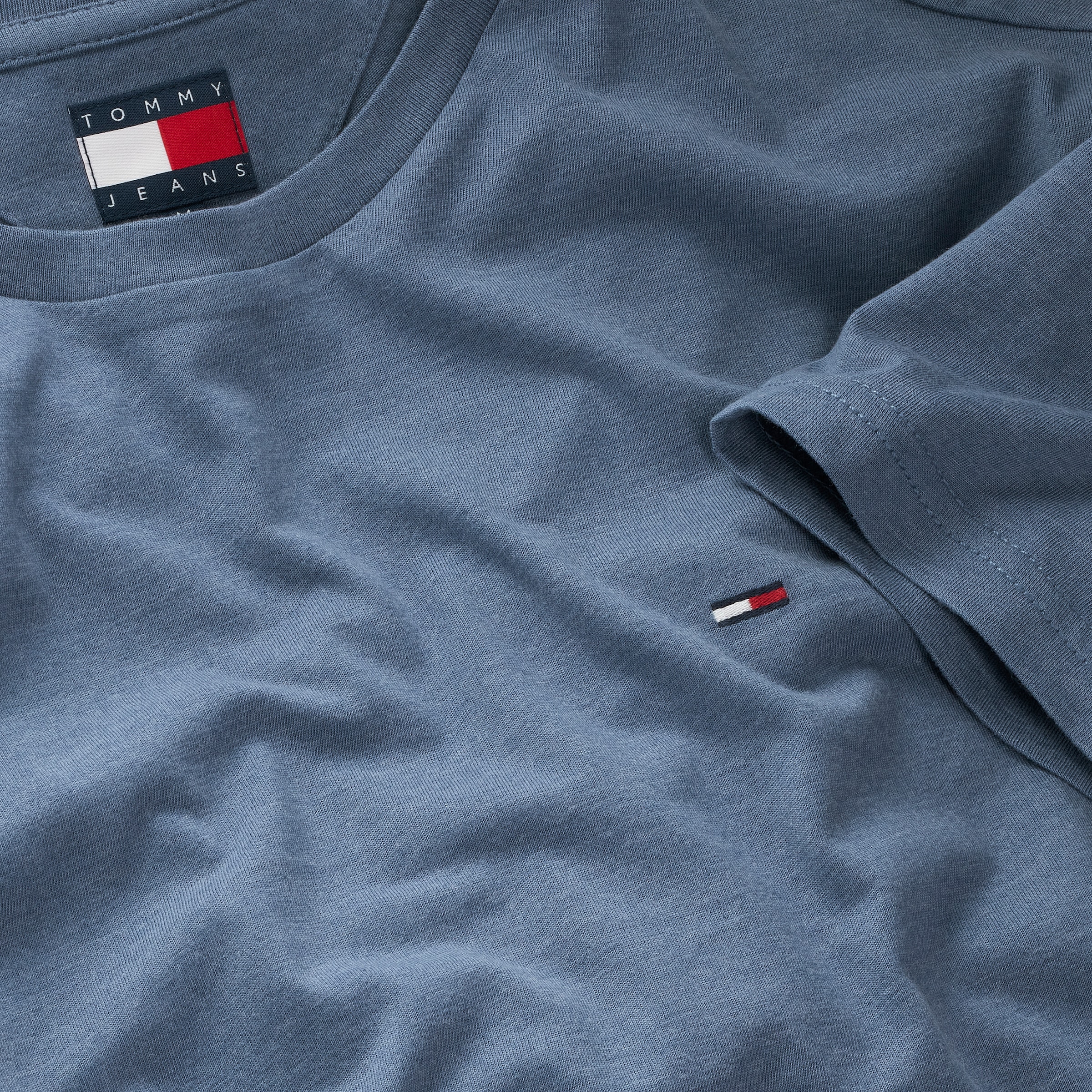 Tommy Jeans T-Shirt »TJM XSLIM JASPE HTR TEE EXT«, Mit Rundhalsausschnitt