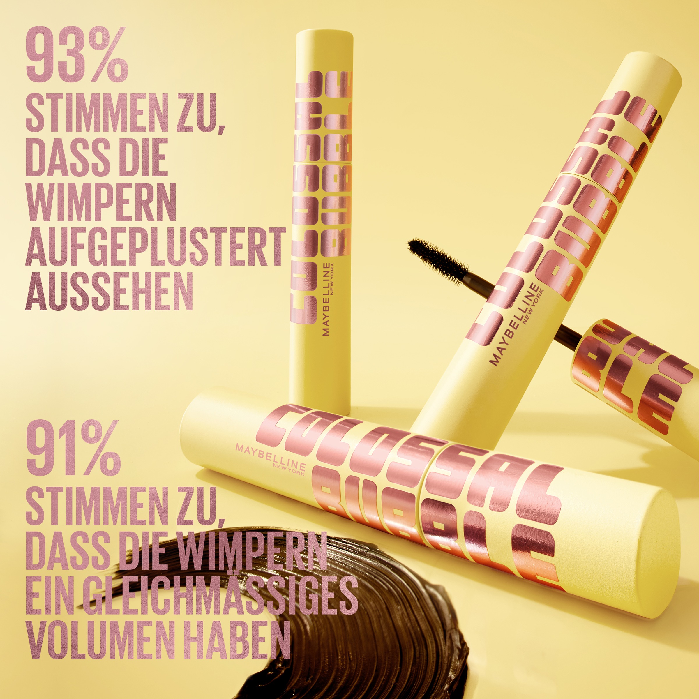 MAYBELLINE NEW YORK Mascara »COLOSSAL BUBBLE MASCARA« maximales Volumen ganz einfach aufbauen – Wimper für Wimper