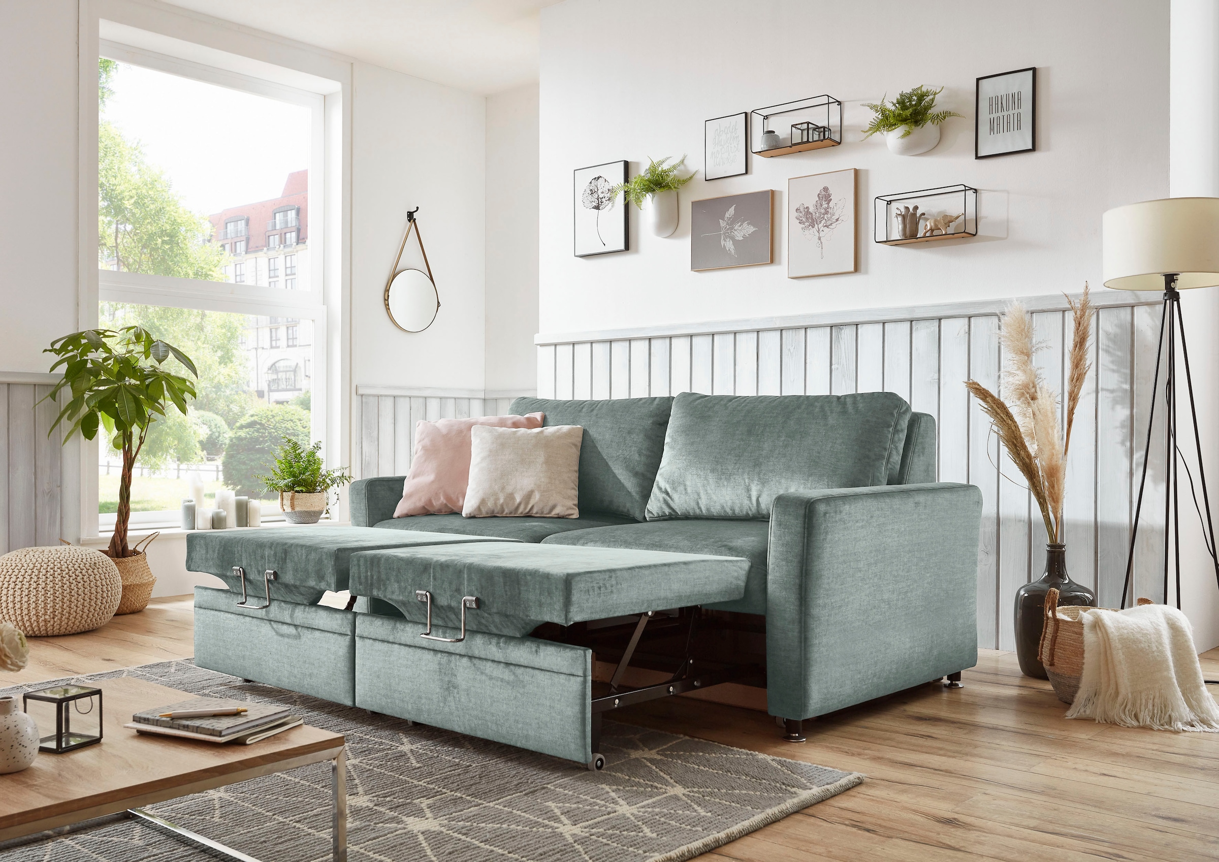 Die PlanBar Schlafsofa »MP-PD19021«, mit Längsschläferfunktion 80 bzw. 160x210 cm