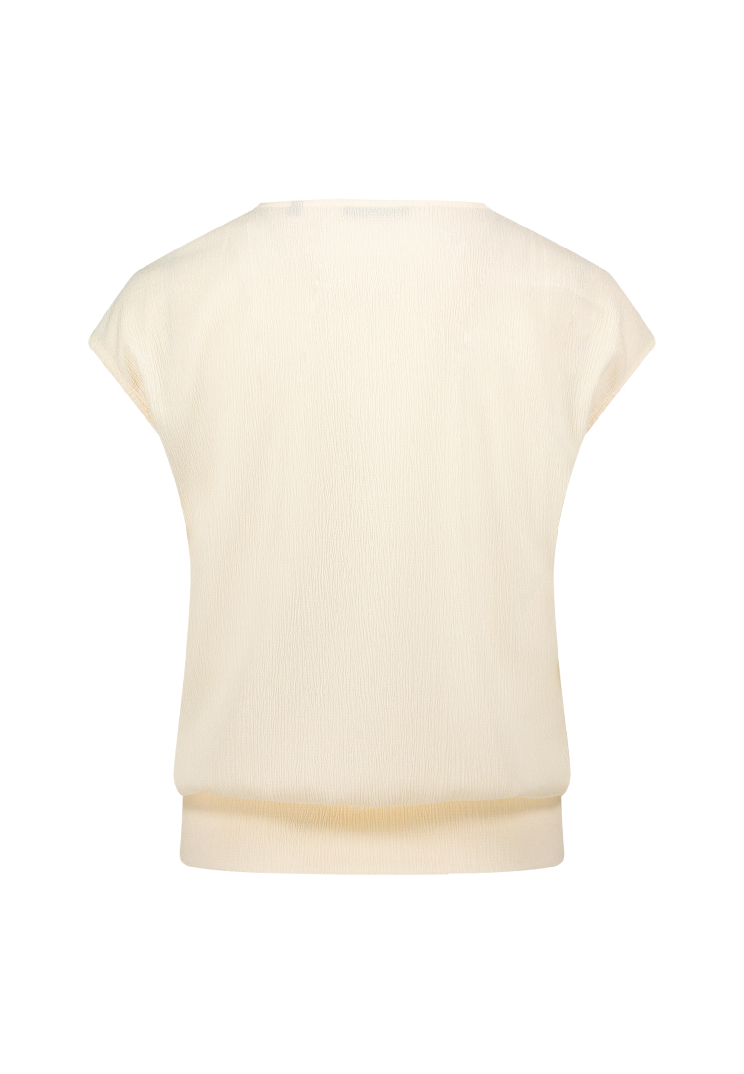 Zero Kurzarmshirt »Plissee-Shirt mit V-Ausschnitt«