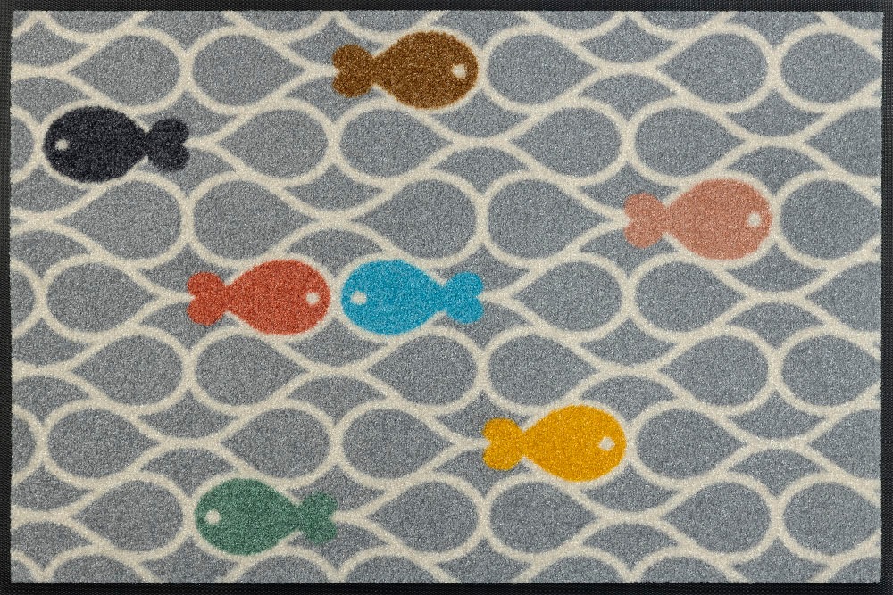 wash+dry by Kleen-Tex Fußmatte »Fischpond«, rechteckig, Schmutzfangmatte,  Motiv Fische, In- und Outdoor geeignet, waschbar online kaufen
