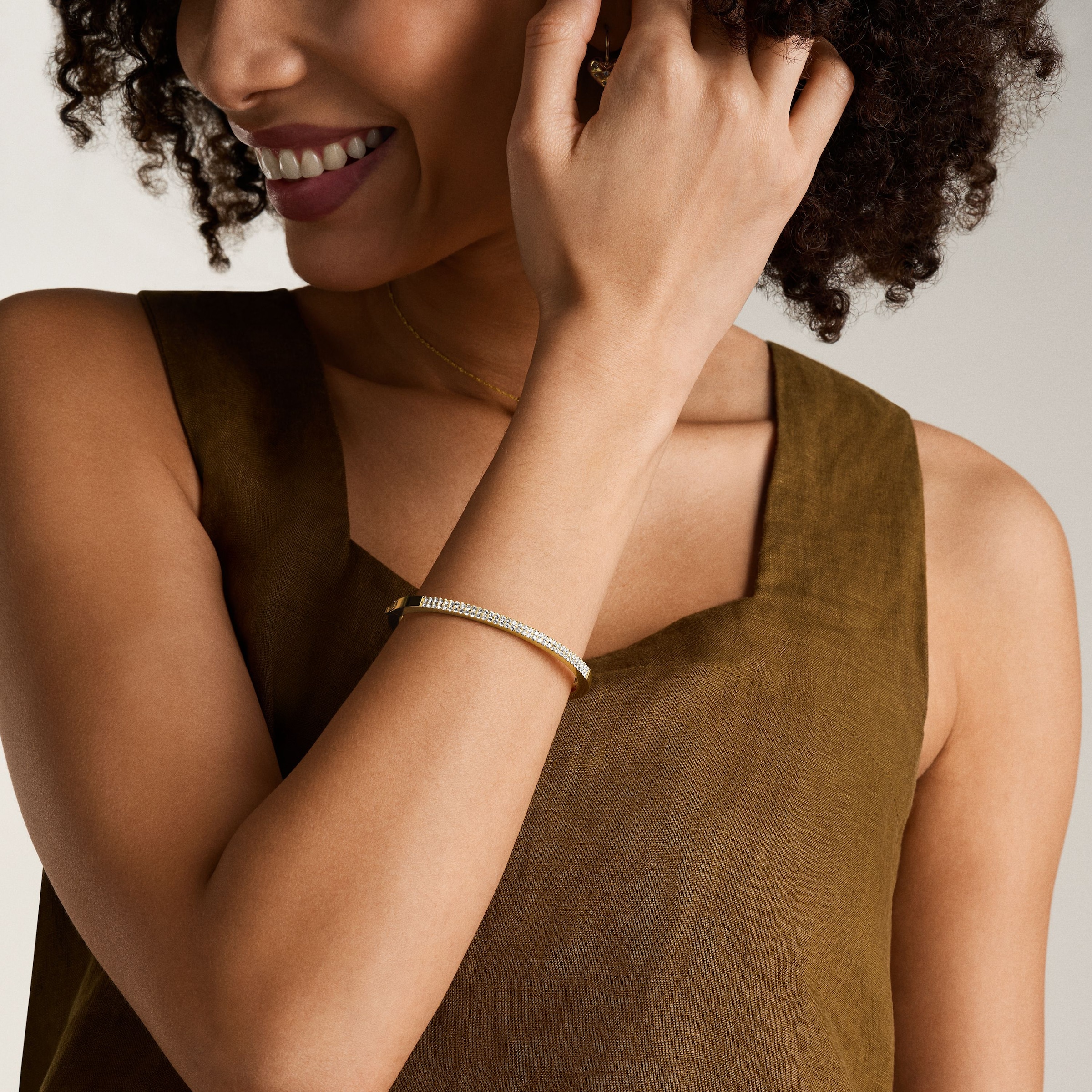 Fossil Armreif »Schmuck Geschenk Edelstahl ELLIS« mit Glasstein