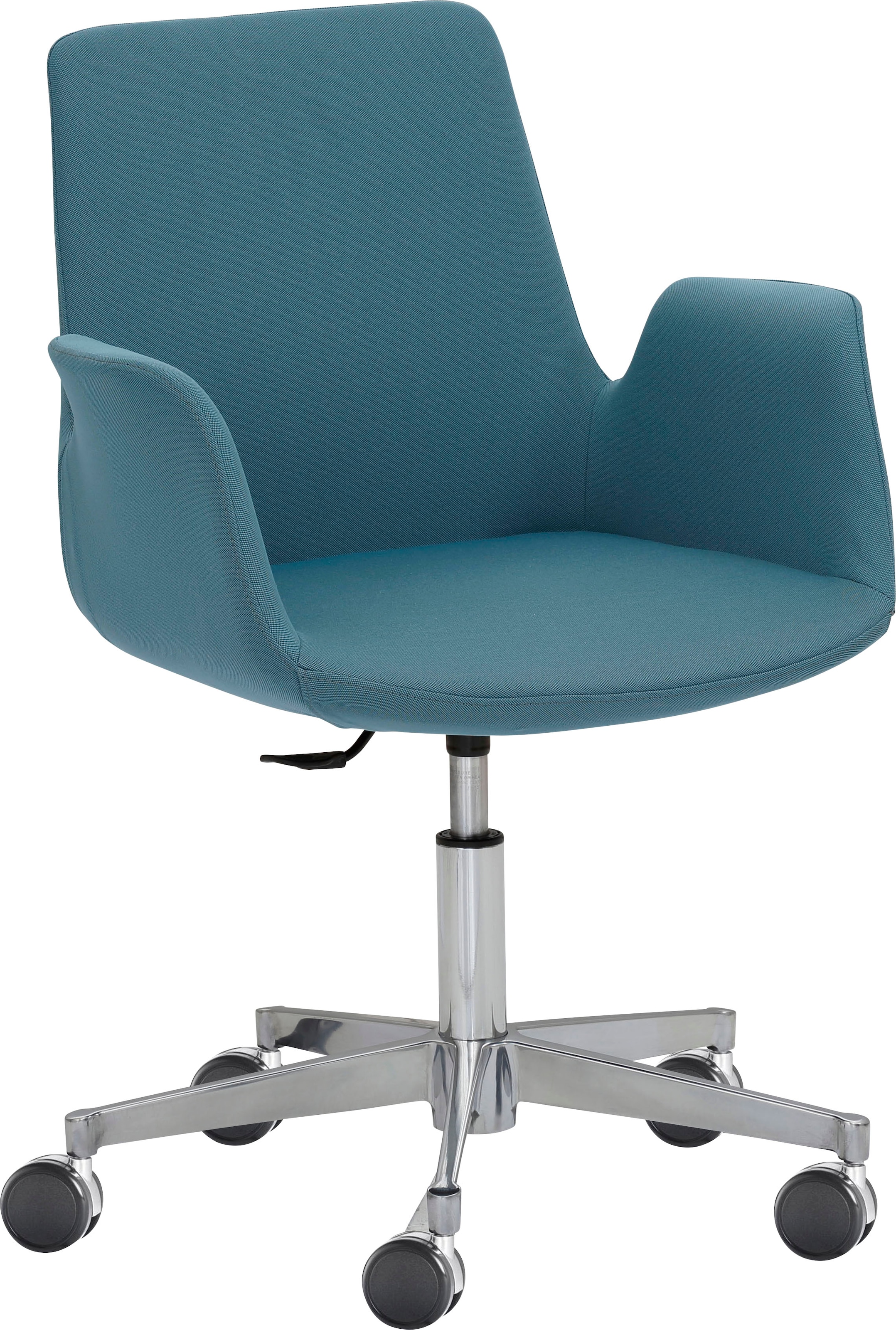 Mayer Sitzmöbel, Bürostuhl »Sessel myHELIOS« () 1 Stk., Petrol + Aluminium, Polyester, B/H/T: 65 cm x 82 cm, Petrol + Aluminium