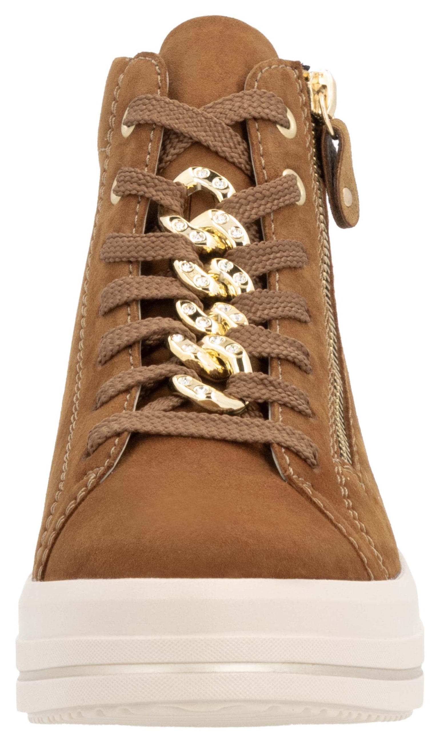 Remonte Plateausneaker »Elisabeth Hurley-Collection«, Freizeitschuh, High-Top-Sneaker, Schnürer, seitlicher Reißverschluss