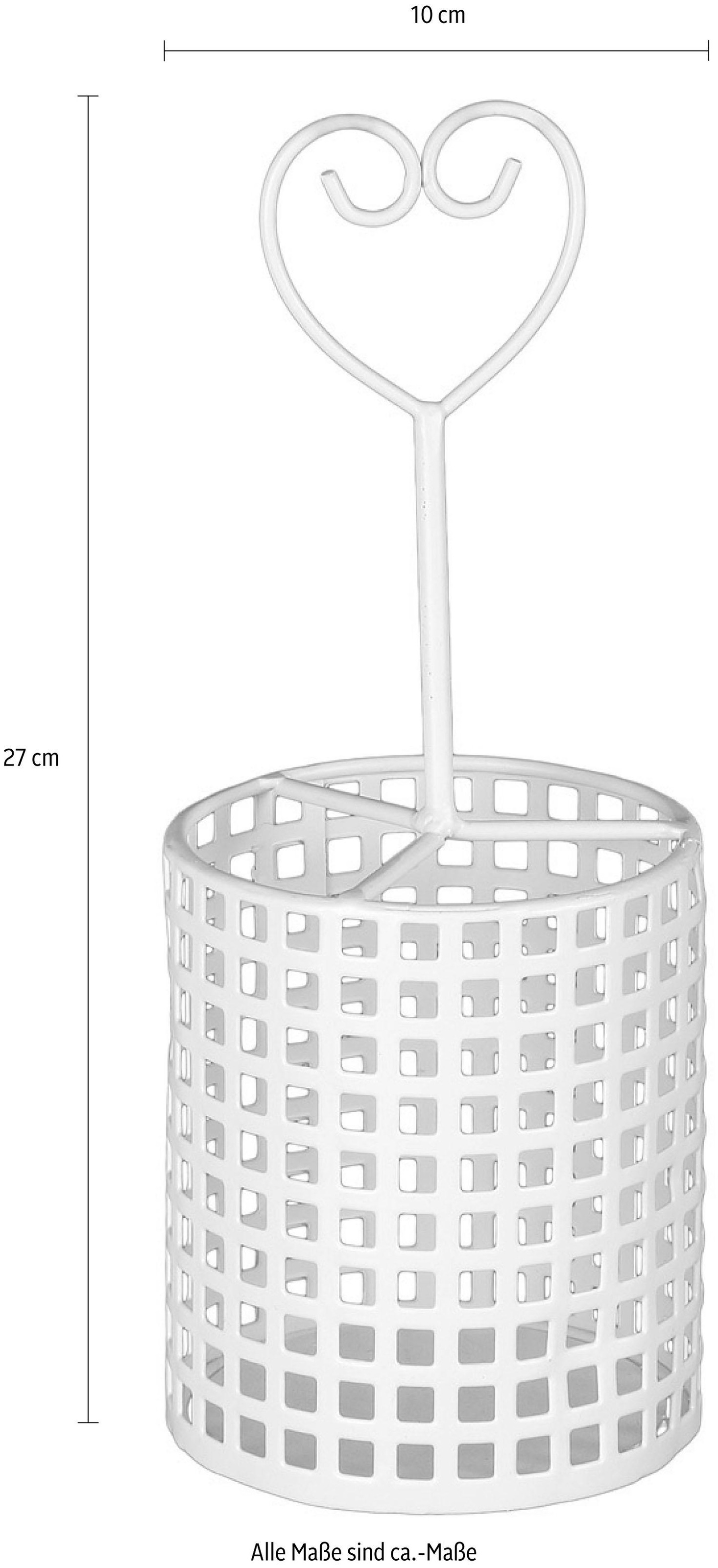 antikweiss, Home XXL mit pulverbeschichtet Besteckhalter, Garantie Jahren Metall, 3 affaire