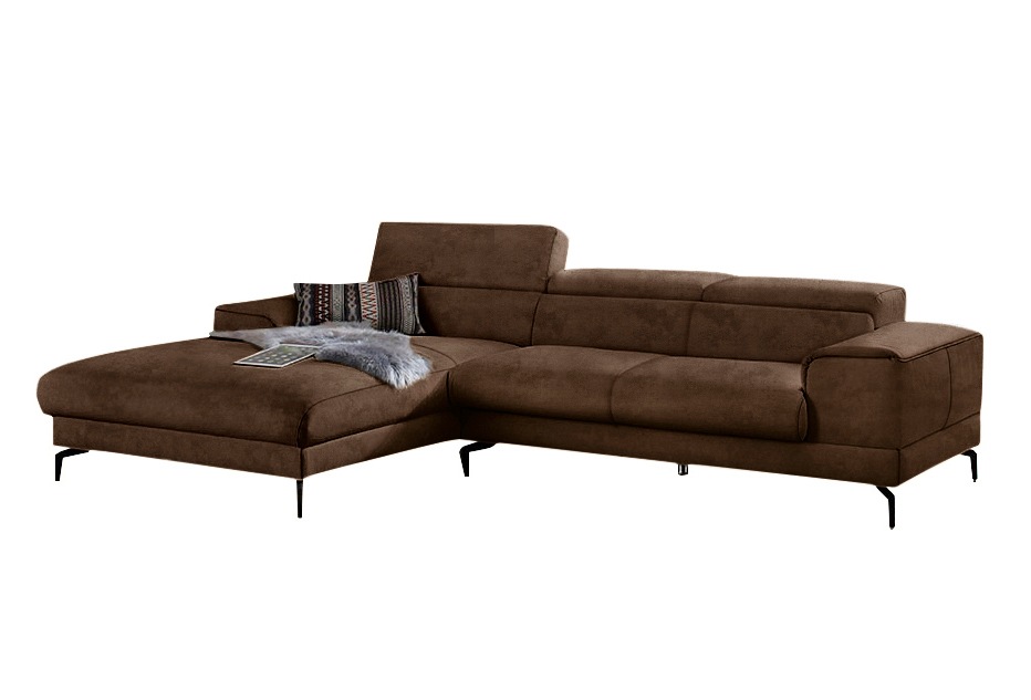 W.SCHILLIG Ecksofa »piedroo, Designsofa mit tollem Sitzkomfort, L-Form«, Kopfteilverstellung, wahlweise mit Sitztiefenverstellung, Breite 303cm