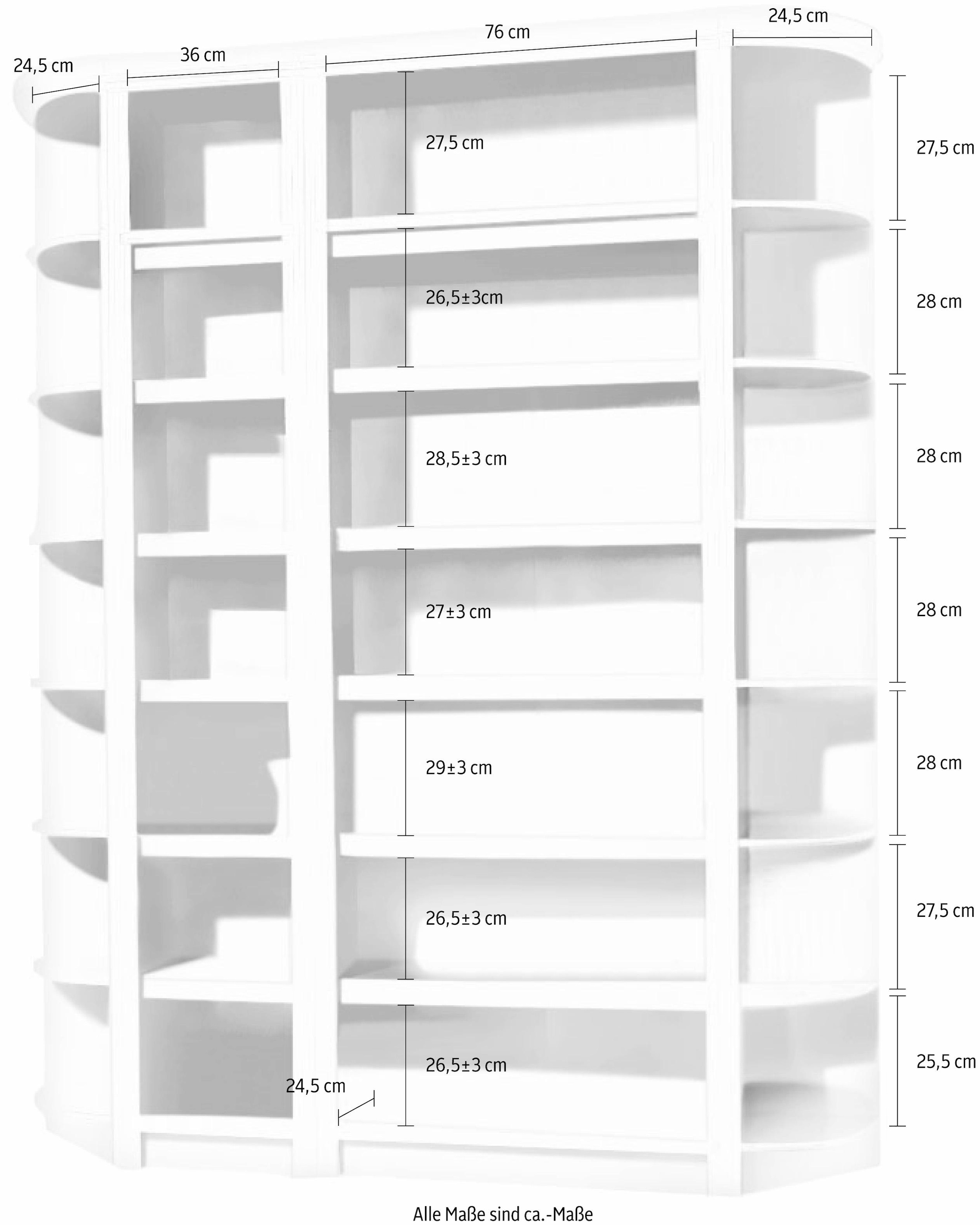 Home affaire Regal »Soeren«, (4-tlg), Höhe 220 cm, Tiefe 29 cm, stilvolles  Design, massiver Kiefer auf Raten bestellen