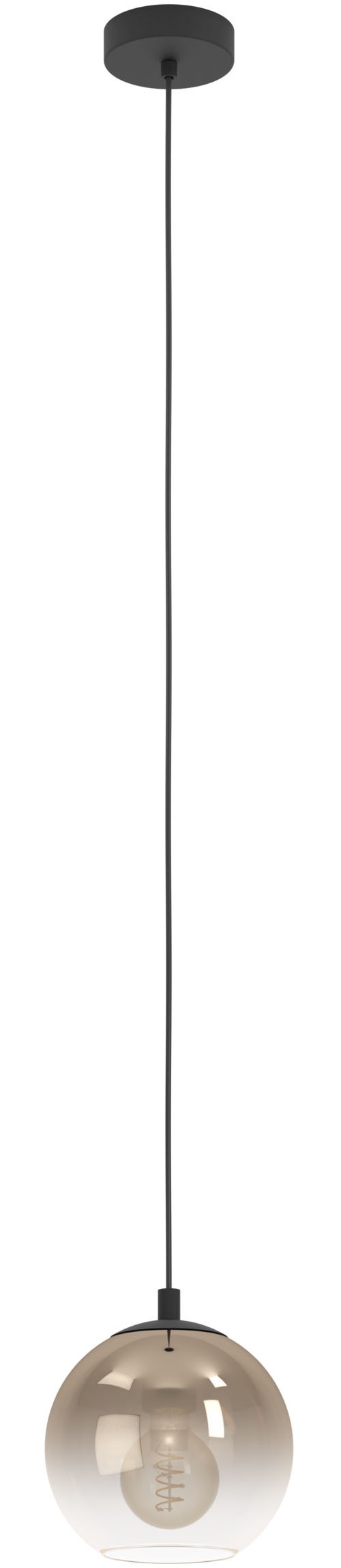 EGLO Hängeleuchte »ARISCANI 1 Pendellampe - Stahl - E27 - 1X60W - IP20« E27 1 Stk. Hängelampe, Deckenlampe, Wohnzimmer, Esszimmer, H110 x Ø20 cm