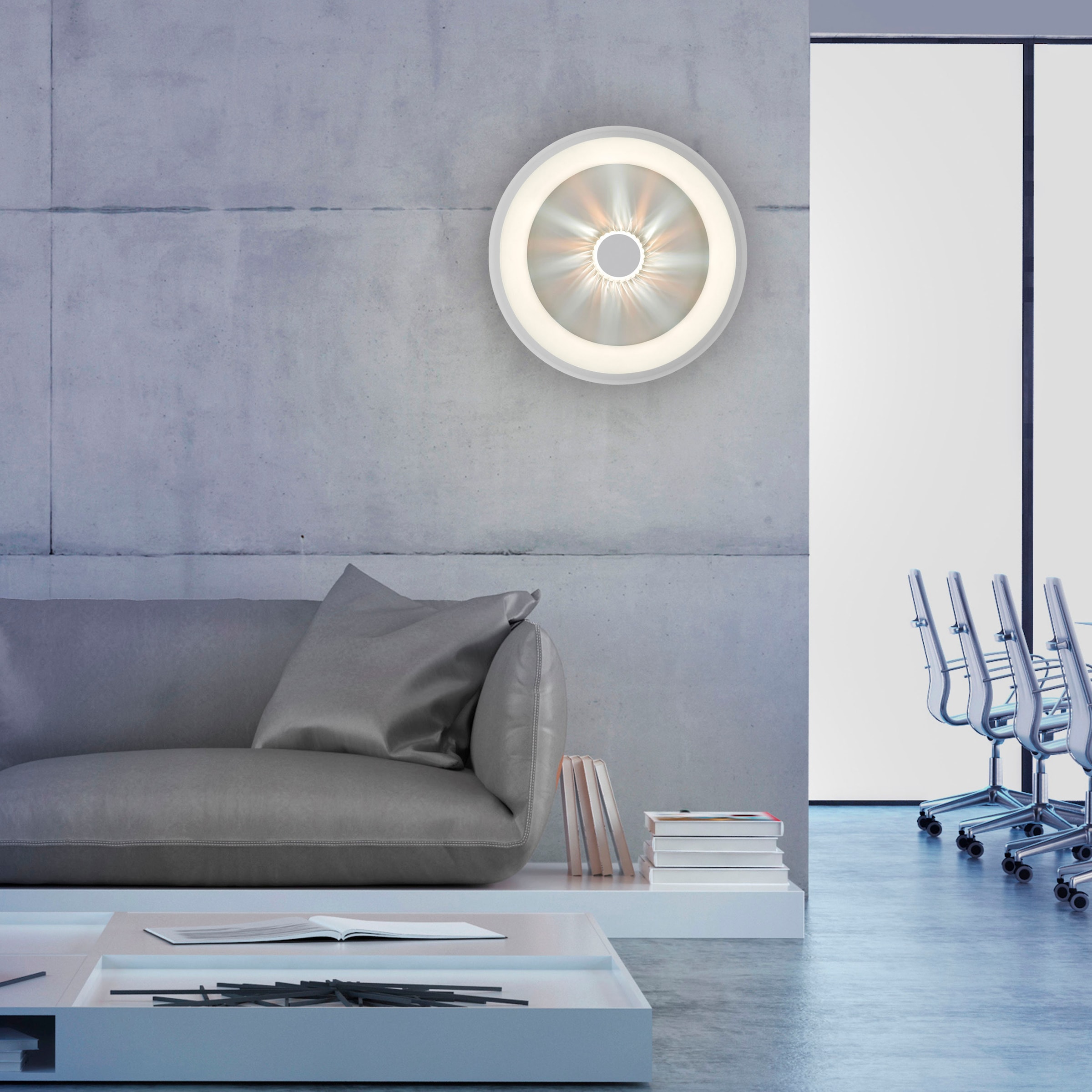 JUST LIGHT Deckenleuchte »VERTIGO« LED-Board 1 Stk. warmweiß - kaltweiß CCT über Fernbedienung, Funk inkl., separat steuerbar über FB, Memory