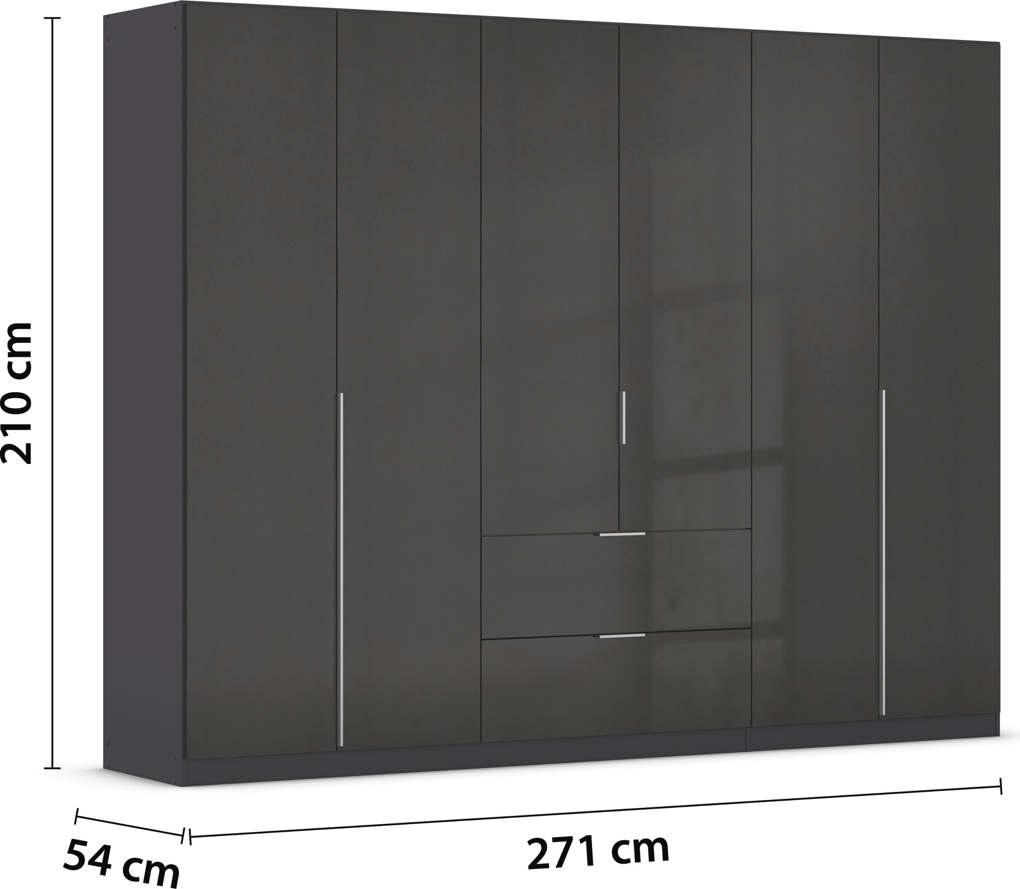 rauch Drehtürenschrank »Kleiderschrank Schrank Garderobe AGORDO mit Dekor- oder Hochglanzfront«, (in zwei Griff-Farben mit Dekor- oder Hochglanzfront), mit Außenschubkästen, in 6 Breiten und 2 Höhen MADE IN GERMANY