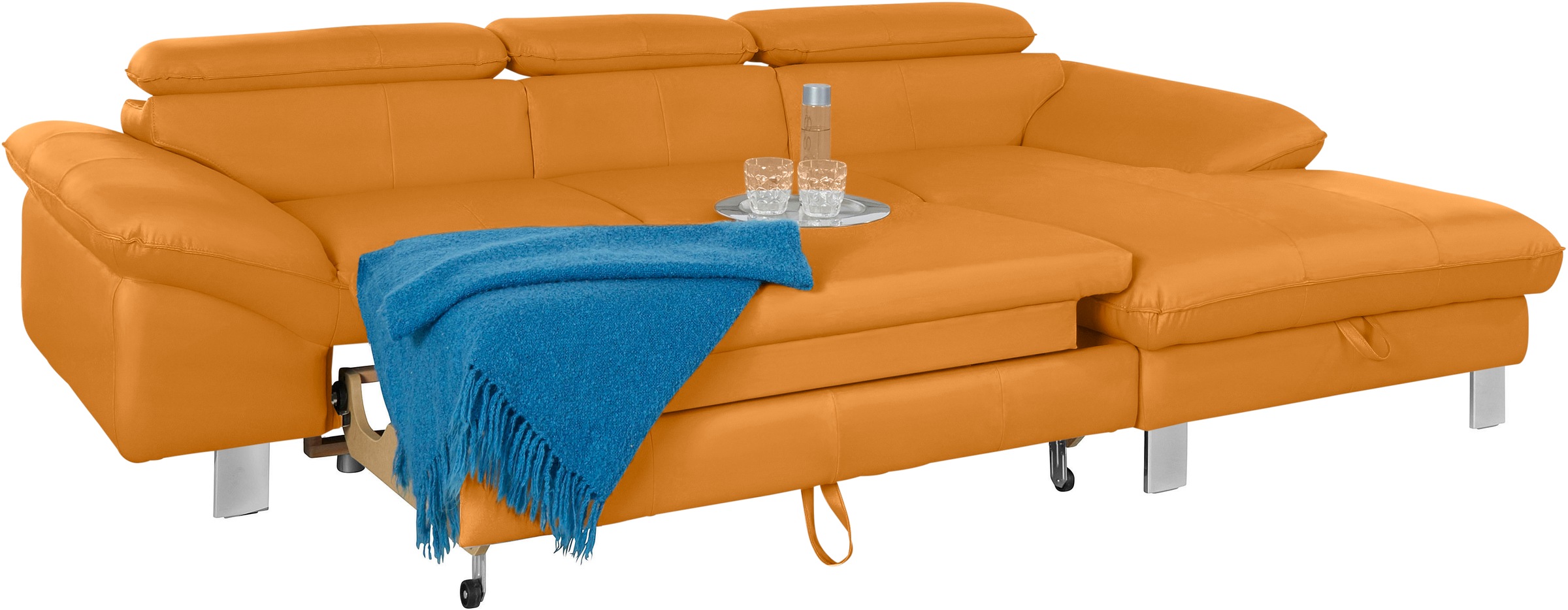 COTTA Ecksofa Driver, mit Kopfteilverstellung, wahlweise mit Bettfunktion