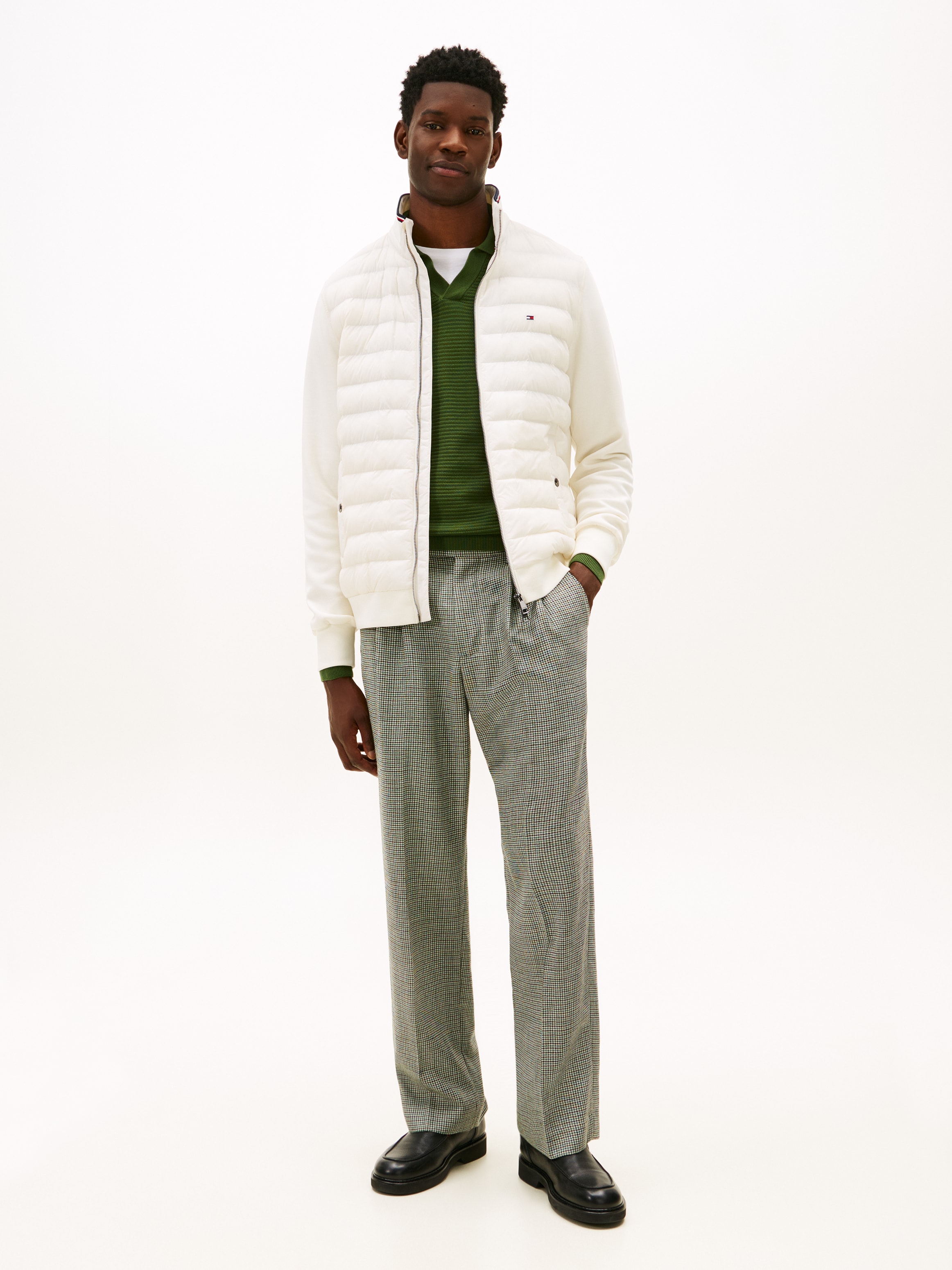 Tommy Hilfiger Steppjacke »MIX MEDIA mit Stehkragen« unifarben, casual, regular fit, Baumwollmix,