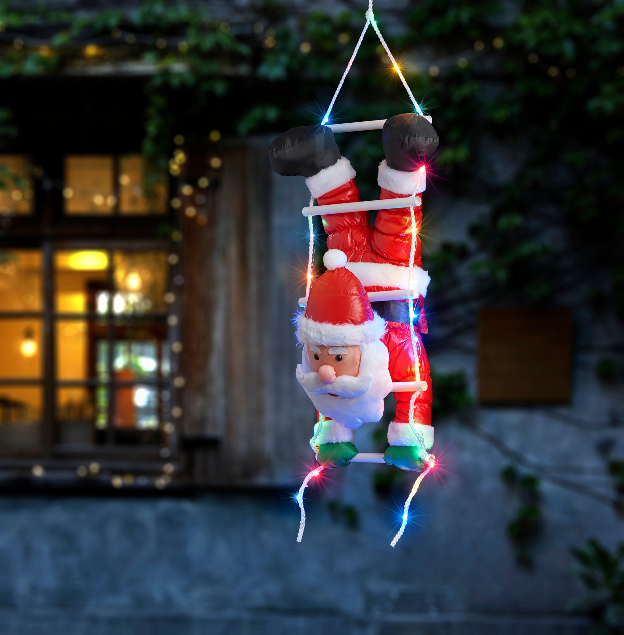 LED Jahren »Weihnachtsmann Weihnachtsdeko mit online BONETTI | kaufen Dekofigur 30 aussen flammig-flammig, 3 bunten LEDs, mit kopfüber«, XXL Garantie 30