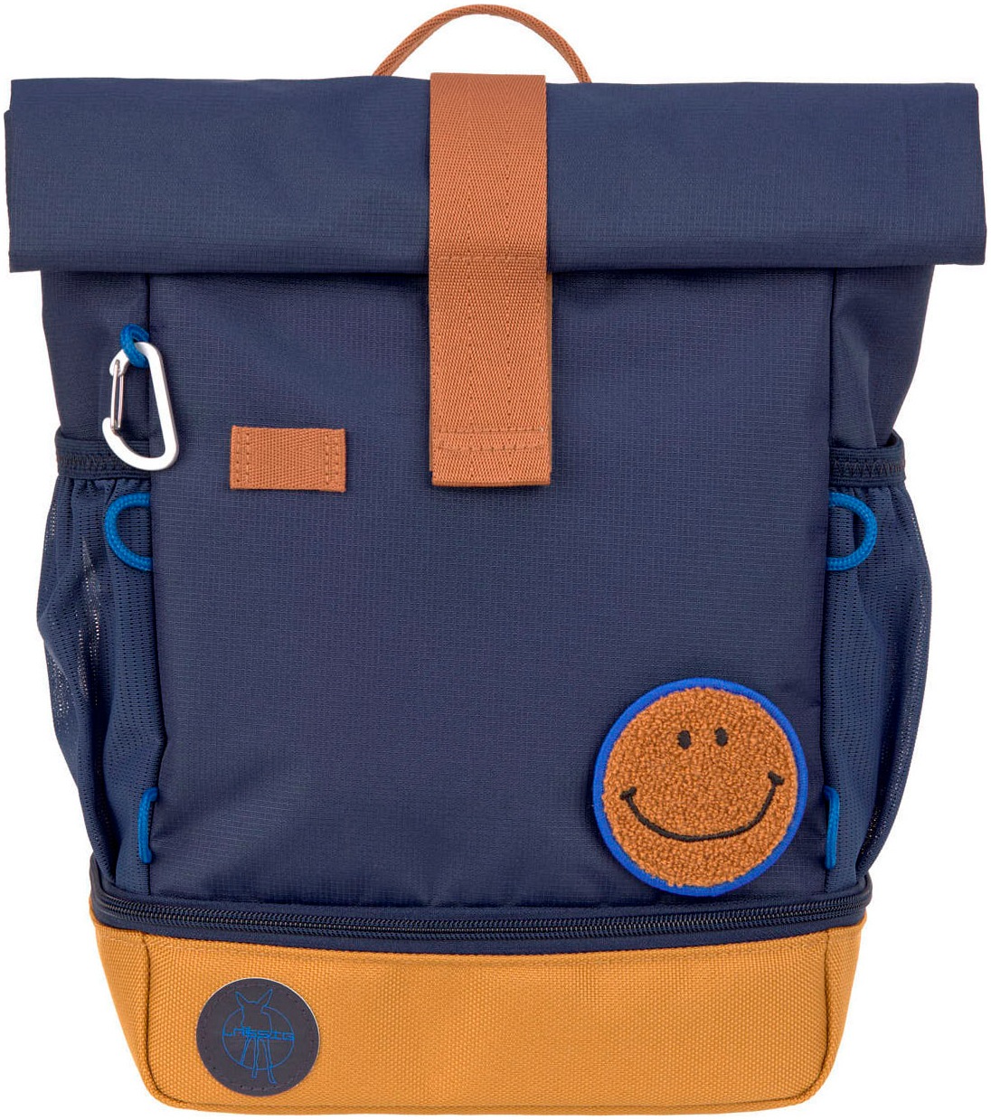 LÄSSIG Kinderrucksack »Little Gang, Mini Rolltop Backpack, navy«, Reflektoren, aus recycelten PET-Flaschen