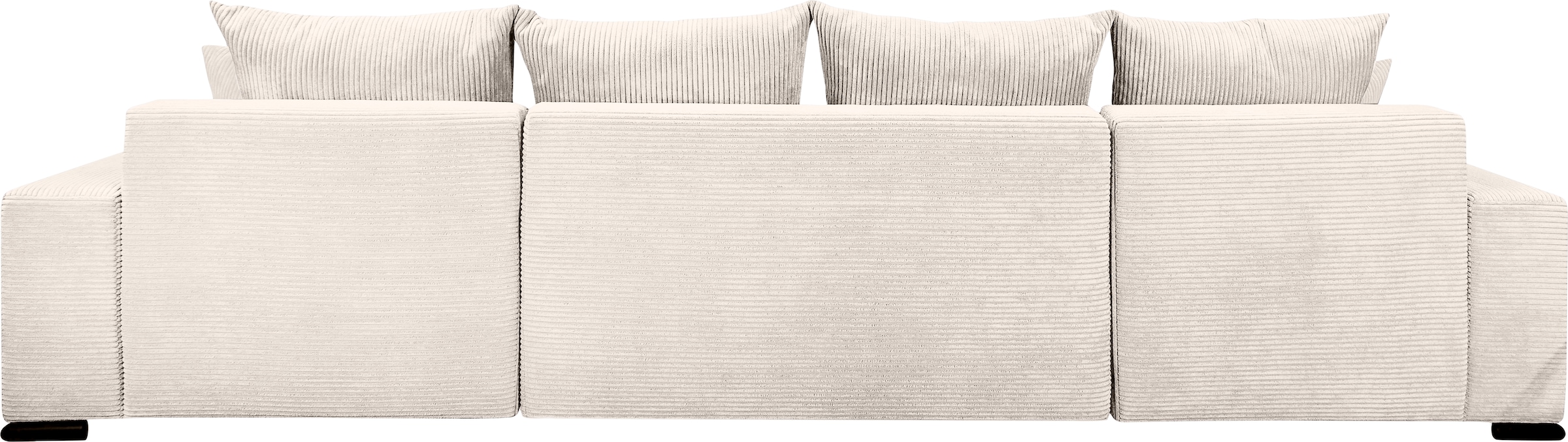 COLLECTION AB Wohnlandschaft »XL-Josy U-Form, Breite 313 cm, Cord-/Mix«, inkl. Bettfunktion, Bettkasten, mit 4 gleich großen Rückenkissen