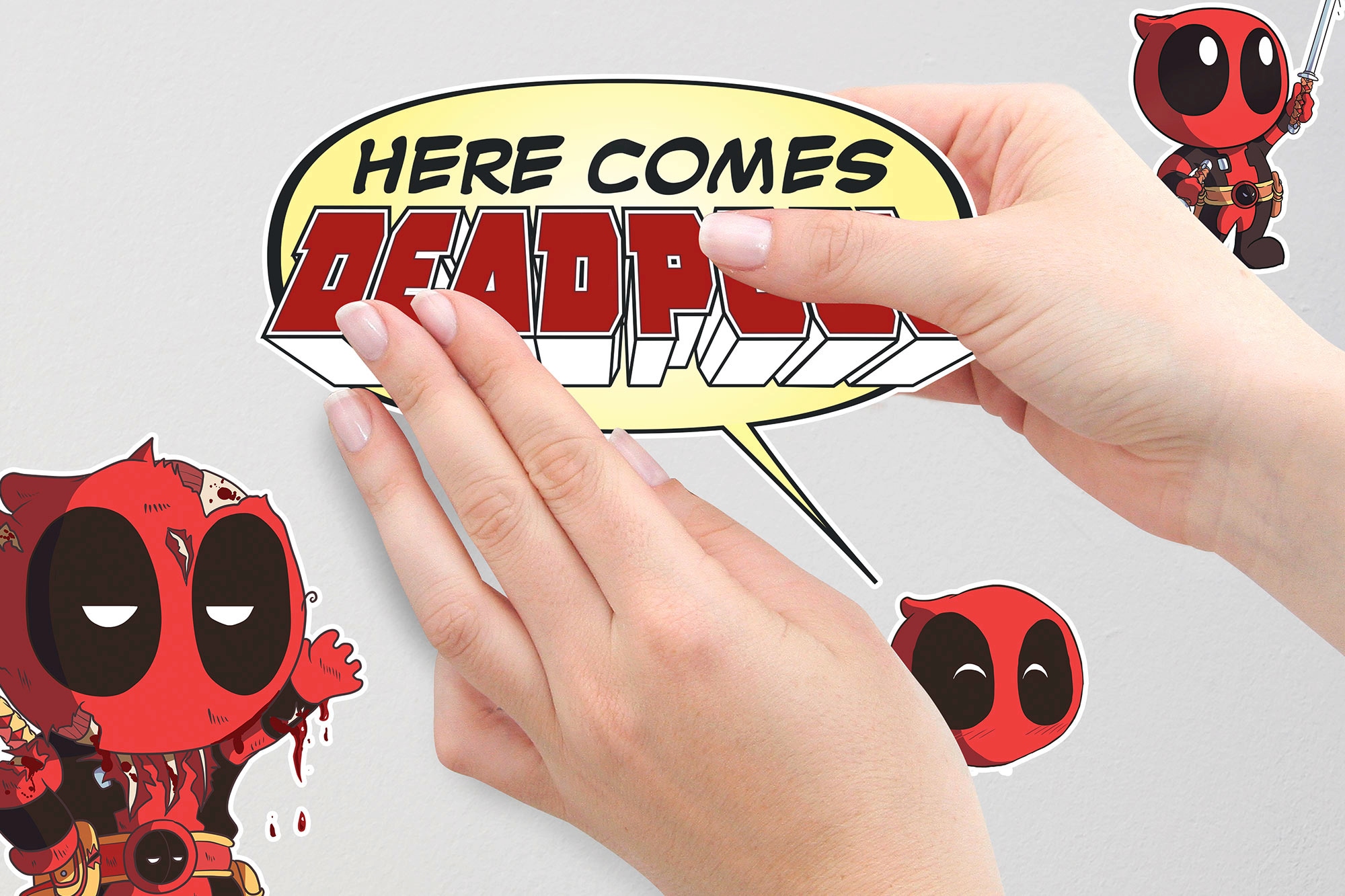Komar Wandtattoo »Deadpool Cute«, (12 St.), 50x70 cm (Breite x Höhe), selbstklebendes  Wandtattoo online kaufen | mit 3 Jahren XXL Garantie