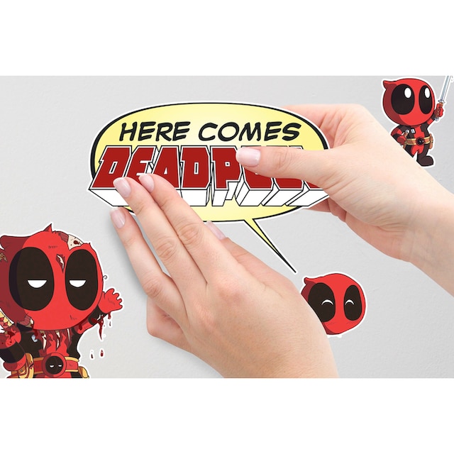 Komar Wandtattoo »Deadpool Cute«, (12 St.), 50x70 cm (Breite x Höhe), selbstklebendes  Wandtattoo online kaufen | mit 3 Jahren XXL Garantie