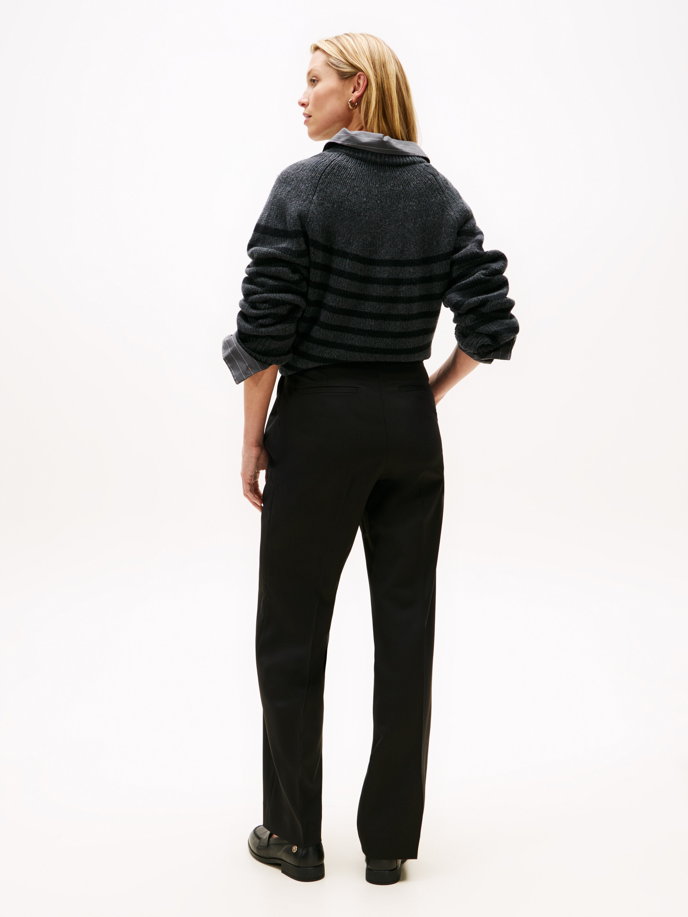 Tommy Hilfiger Anzughose »TIMELESS WOOL RLXD STRT PANT«  mit Wolle