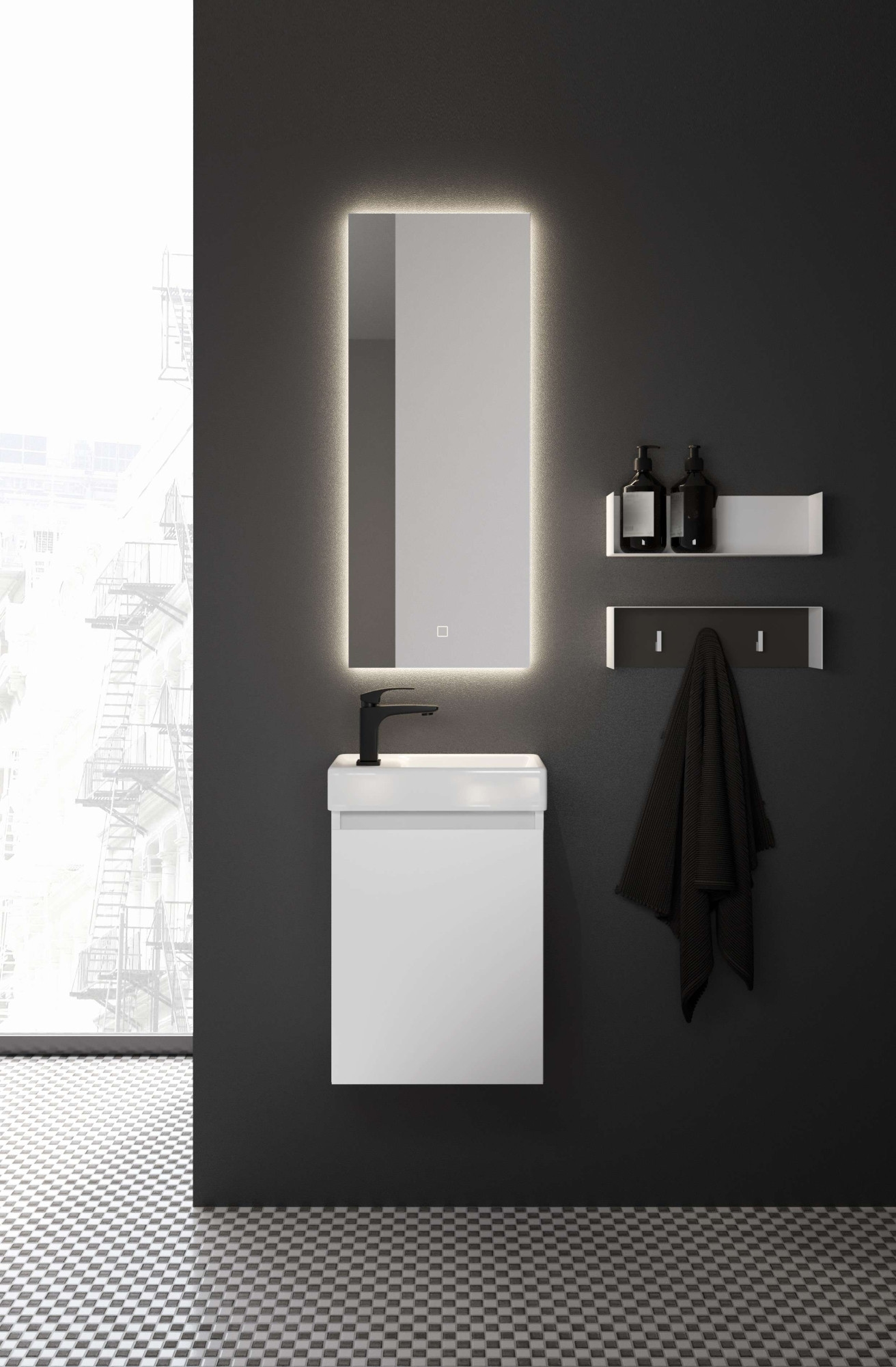 welltime Waschtisch »Mini«, Breite 40cm, mit Soft-Close-Funktion, FSC zertifiziert
