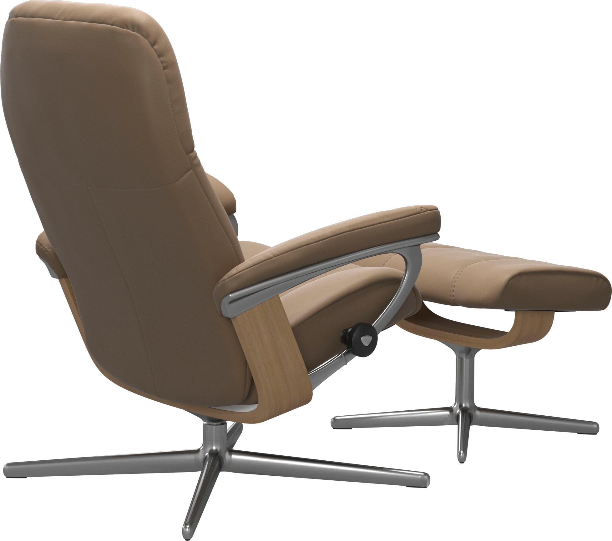Stressless® Fußhocker »Consul«, mit Cross Base, Größe S, M & L, Holzakzent Eiche
