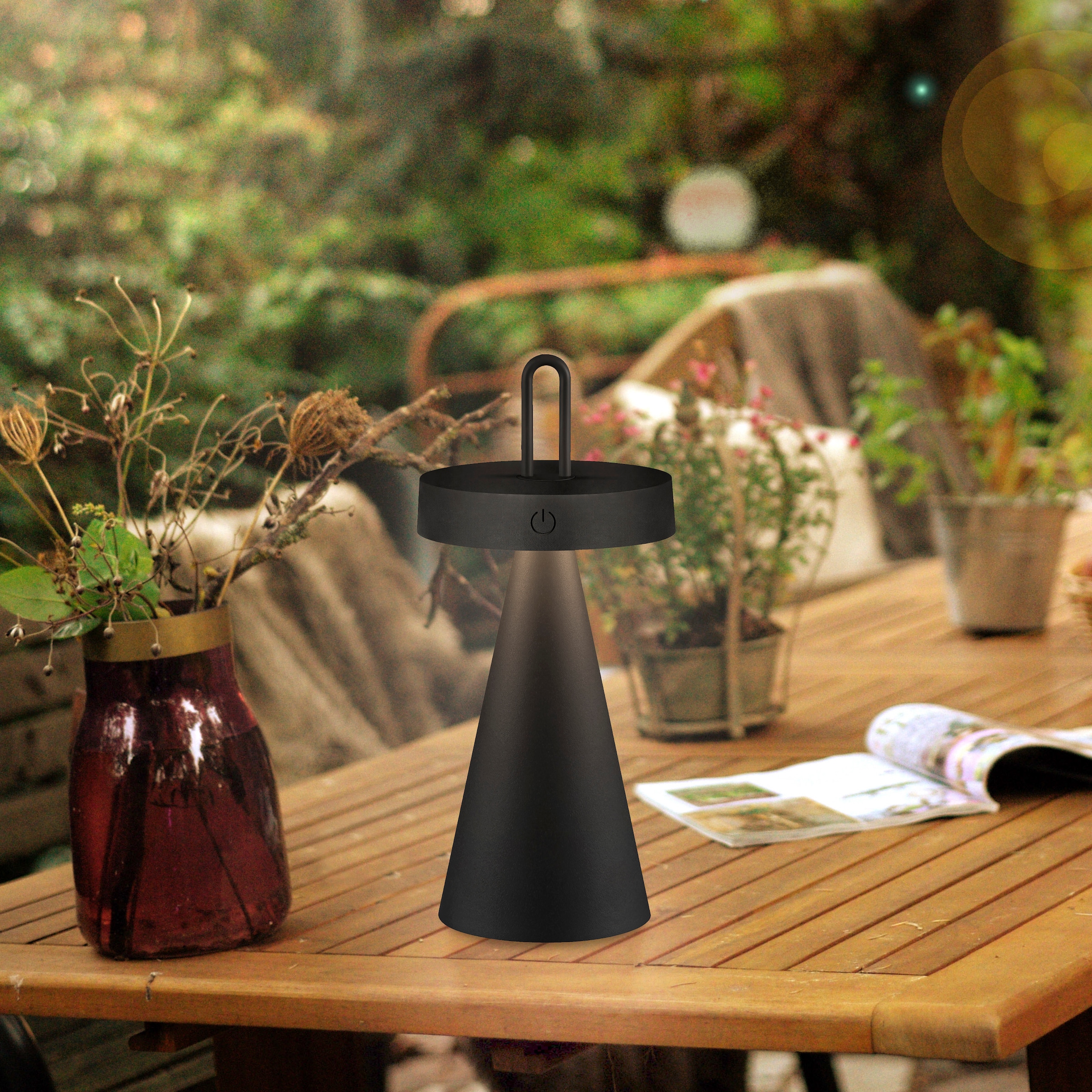 JUST LIGHT Tischleuchte »ALWA« LED-Modul 1 Stk. Warmweiß Akkuleuchte