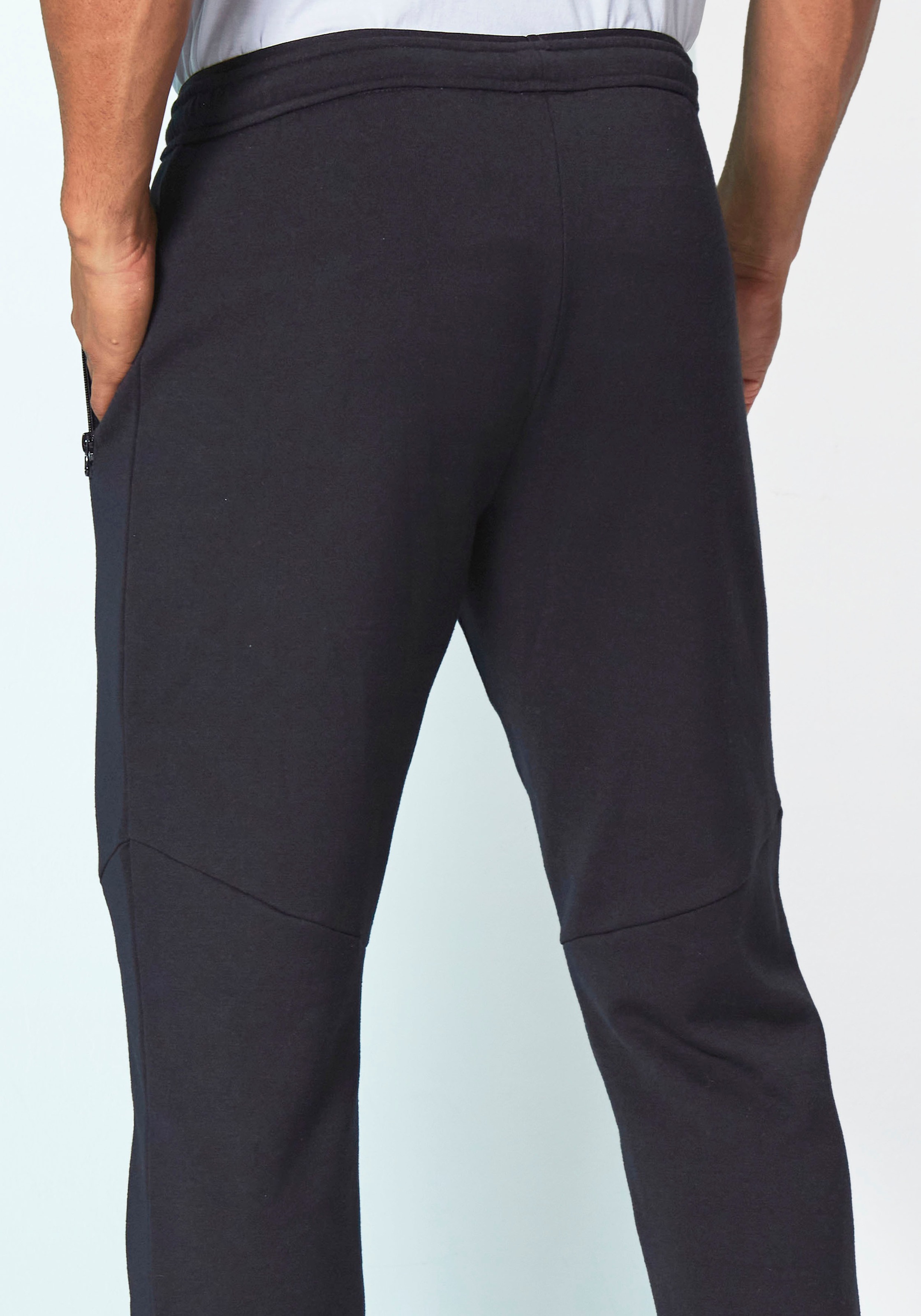 John Devin Sweathose, Jogginghose mit seitlichen Taschen und Bindeband aus Baumwoll-Mix