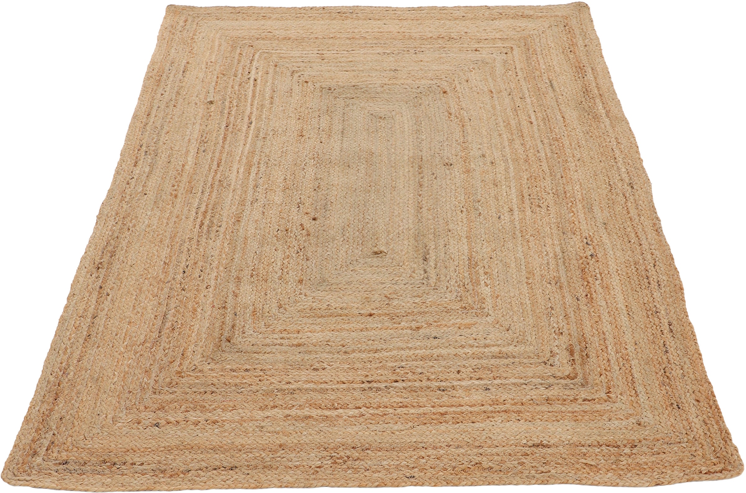 carpetfine Teppich 100% rechteckig, Jute, als quadratisch Naturfaser«, kaufen Läufer Juteteppich geflochtener und aus »Nele Wendeteppich online