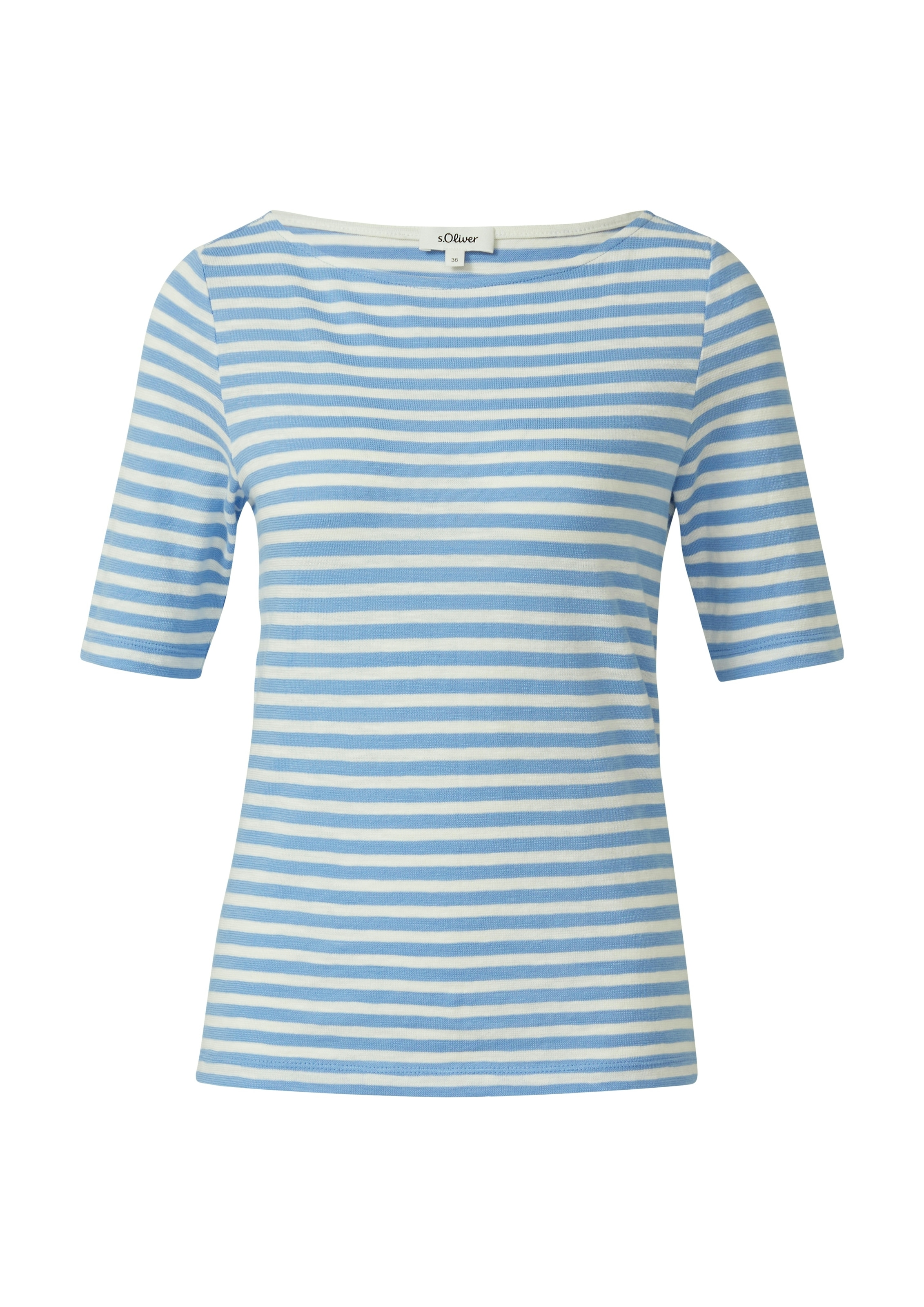 s.Oliver T-Shirt mit Flammgarnstruktur