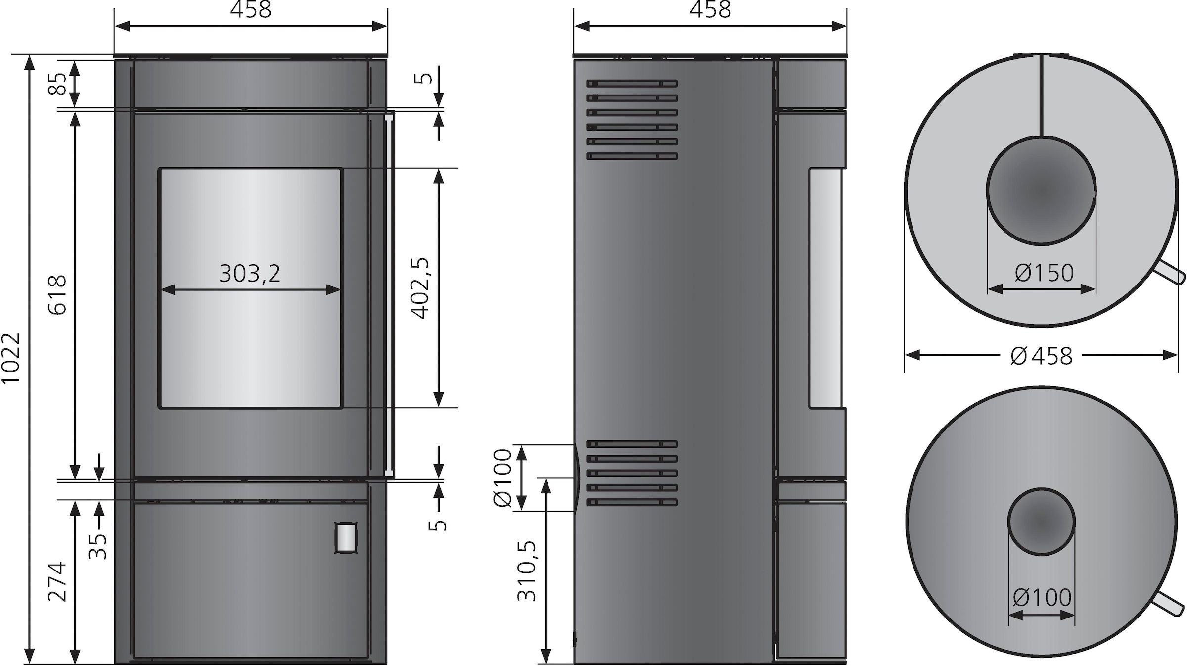 JUSTUS Kaminofen »Mino Top 2.0«