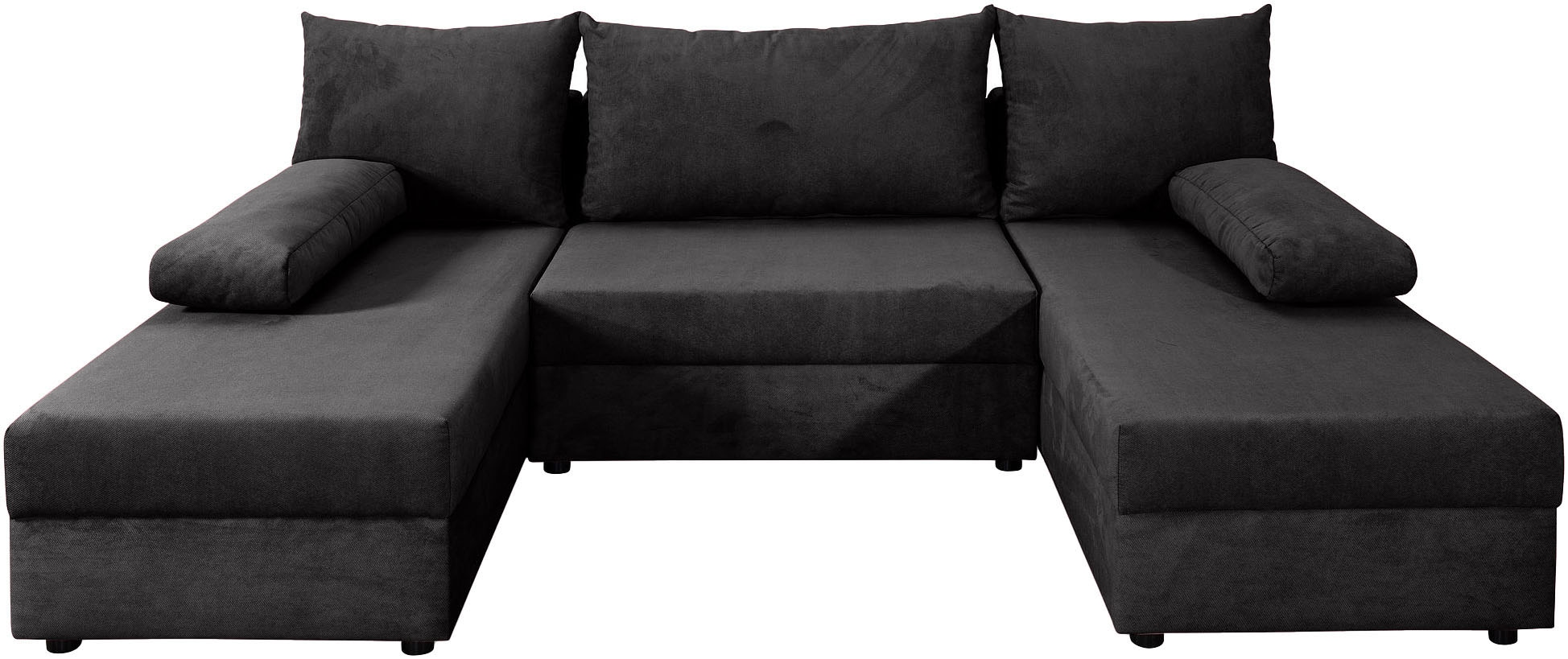 COLLECTION AB Wohnlandschaft »Pico U-Form, Breite 220, ohne Armlehne mit Schlaffunktion, Bettkasten«, Wohnlandschaft,2 X Ottomane,Polyätherschaum Polsterung