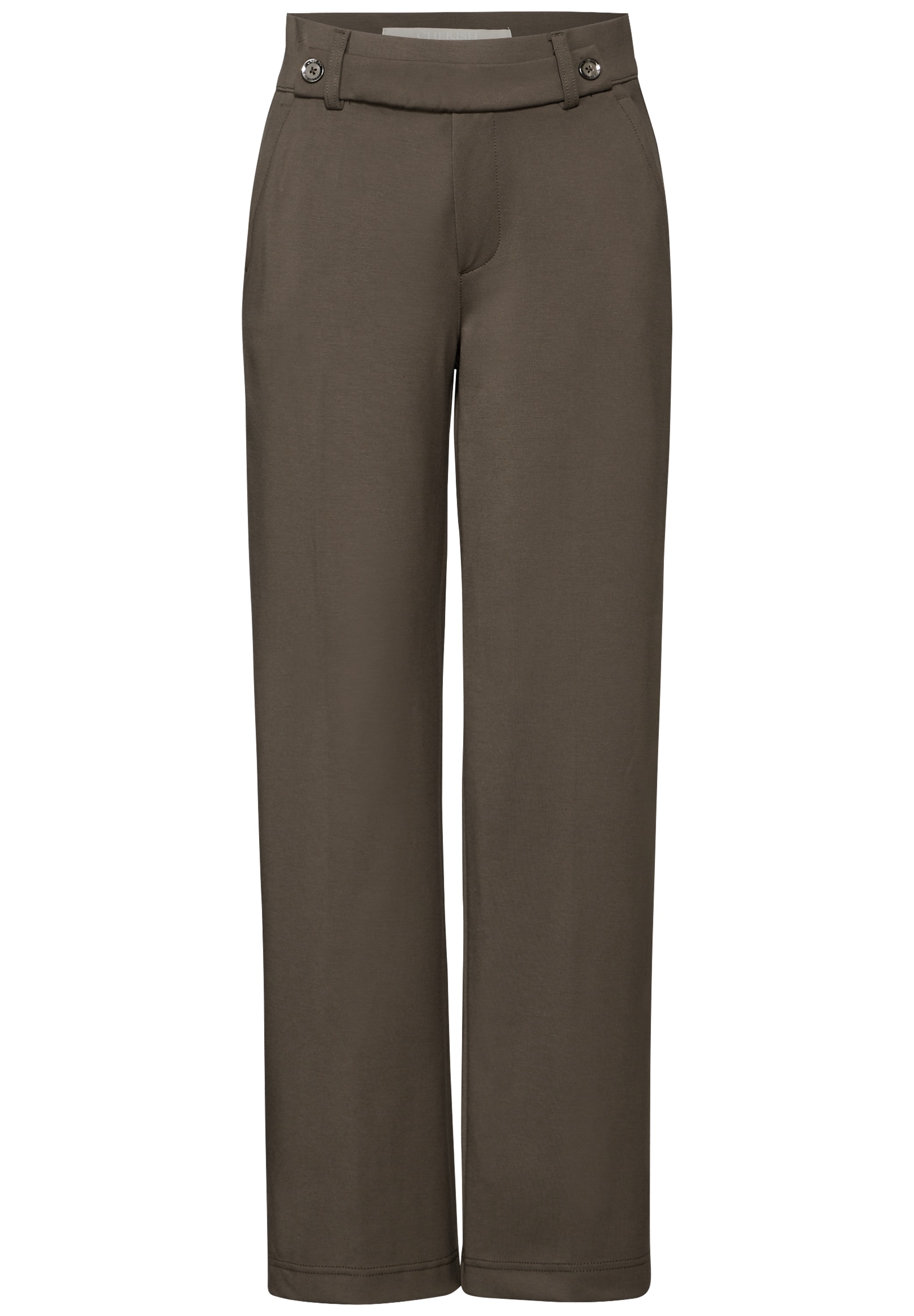 STREET ONE Stoffhose, mit Knopfdetail am Bund