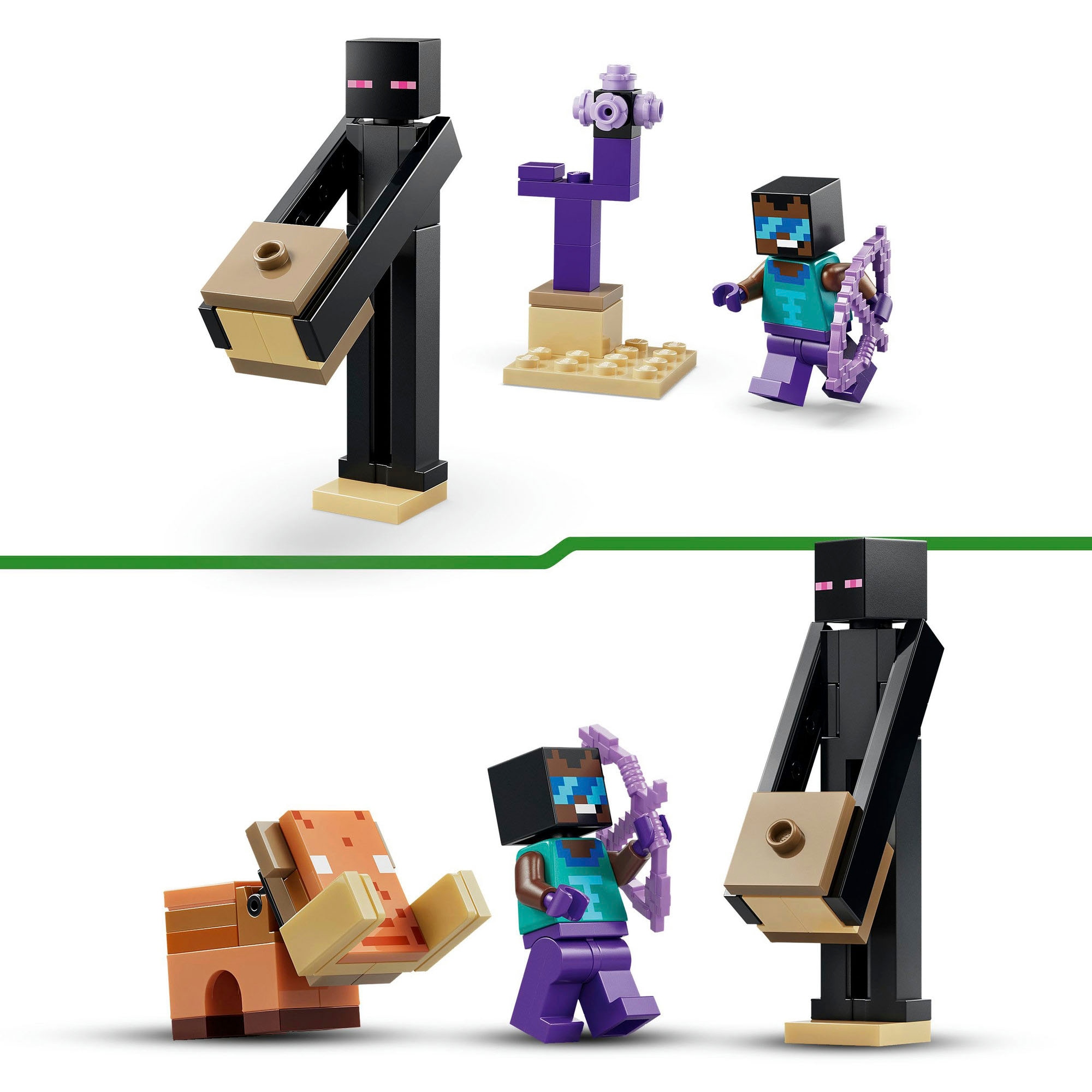 LEGO® Konstruktionsspielsteine »Reise durch Nether und Endportal (21584), LEGO Minecraft« Made in Europe